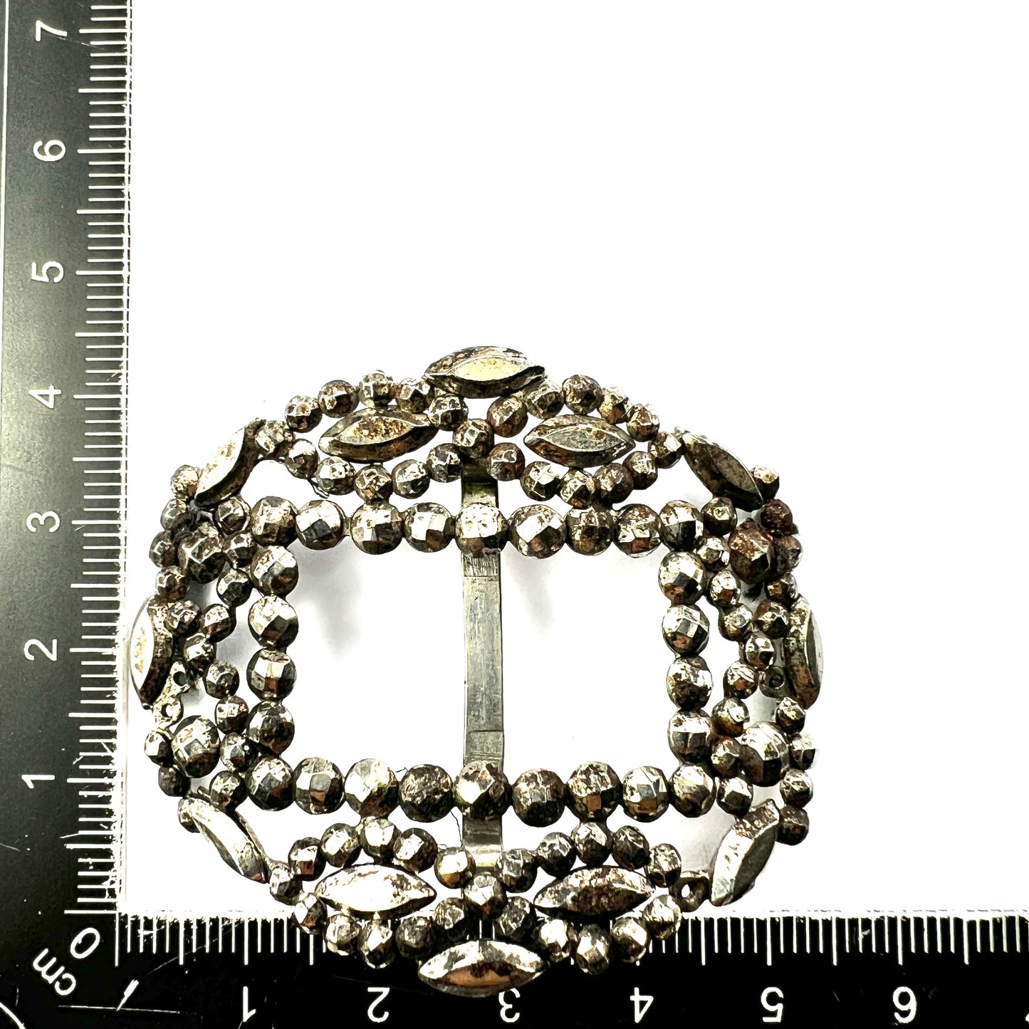 A Pair of Large Georgian Cut Steel Shoe Buckles