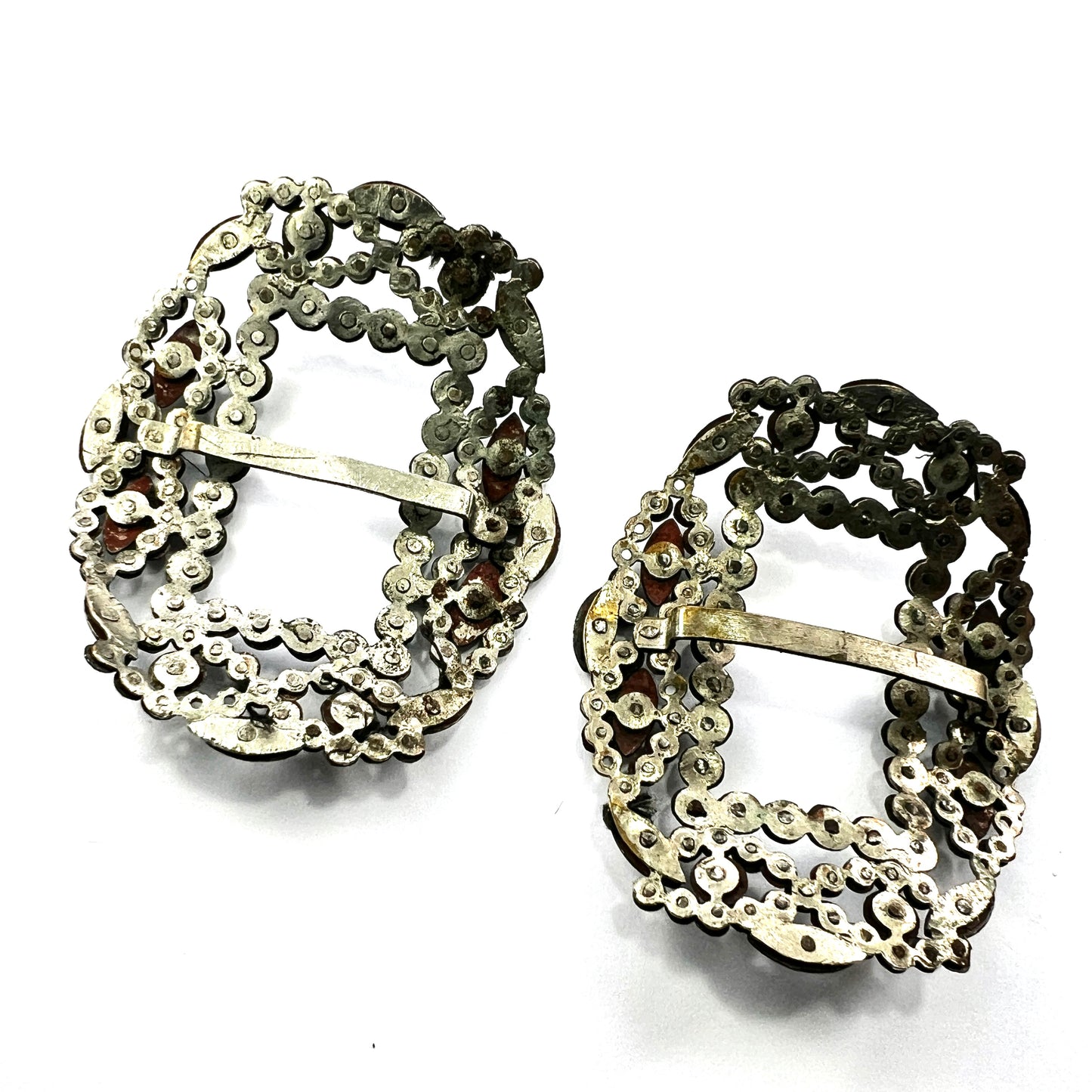 A Pair of Large Georgian Cut Steel Shoe Buckles