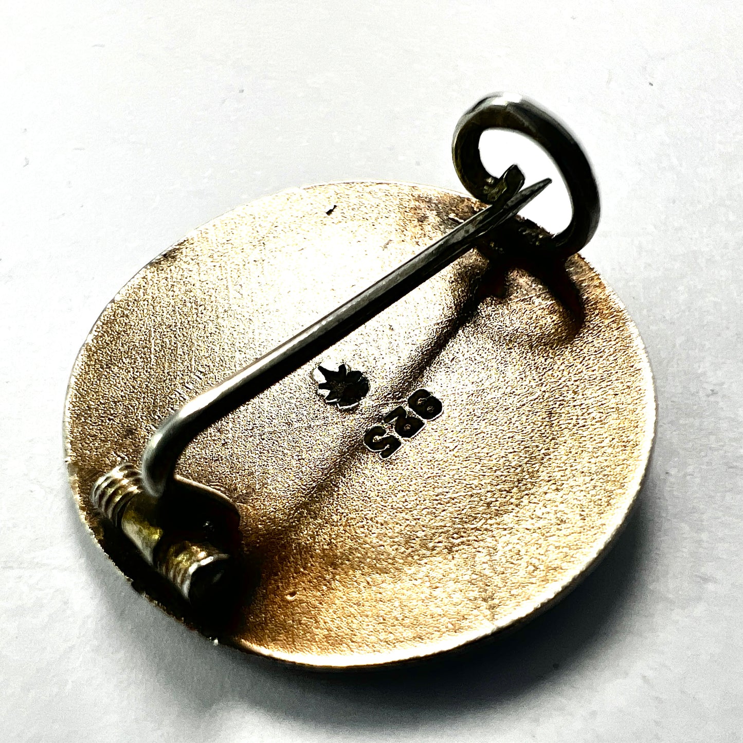 Antique Turquoise Enamelled Silver Brooch • Marius Hammer