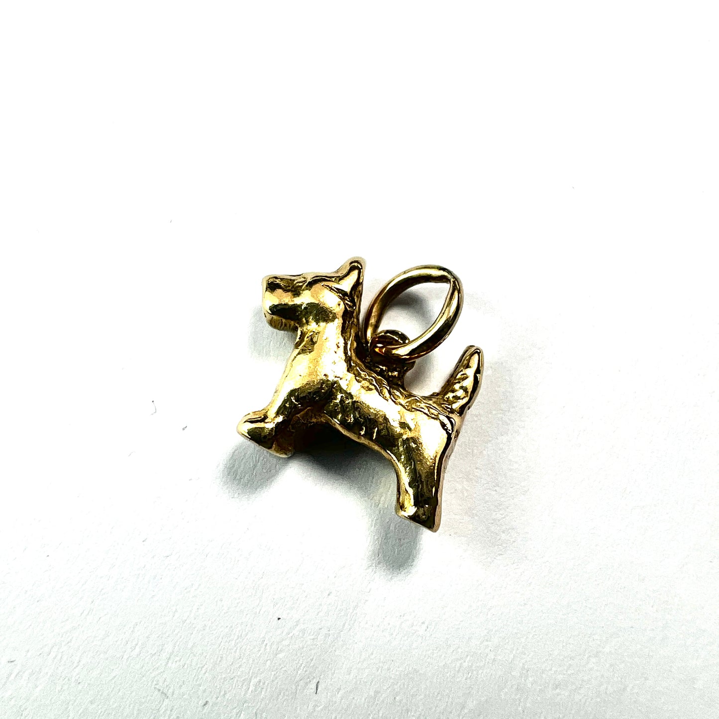 Vintage 9CT Gold Dog Charm Pendant
