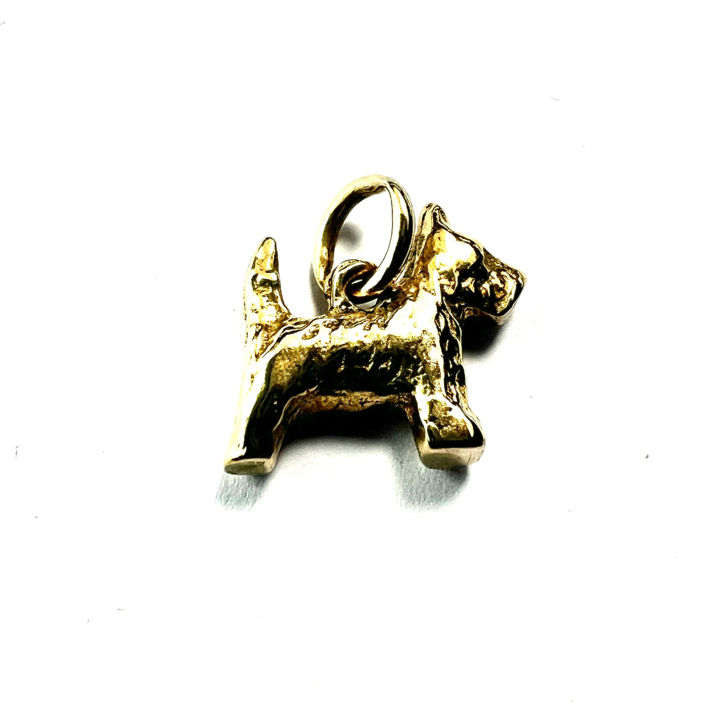 Vintage 9CT Gold Dog Charm Pendant