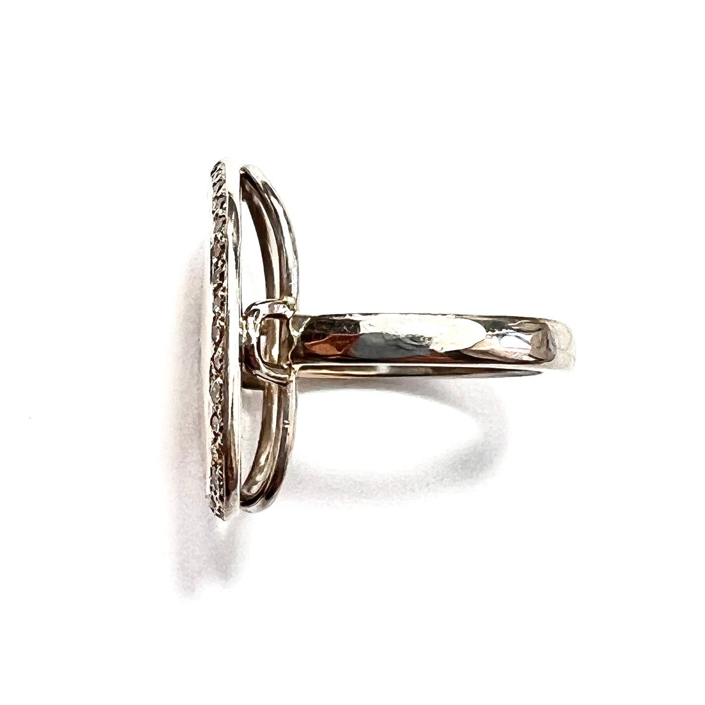 Incredible William Welstead 18CT White Gold Flat Rose-Cut Diamond Ring