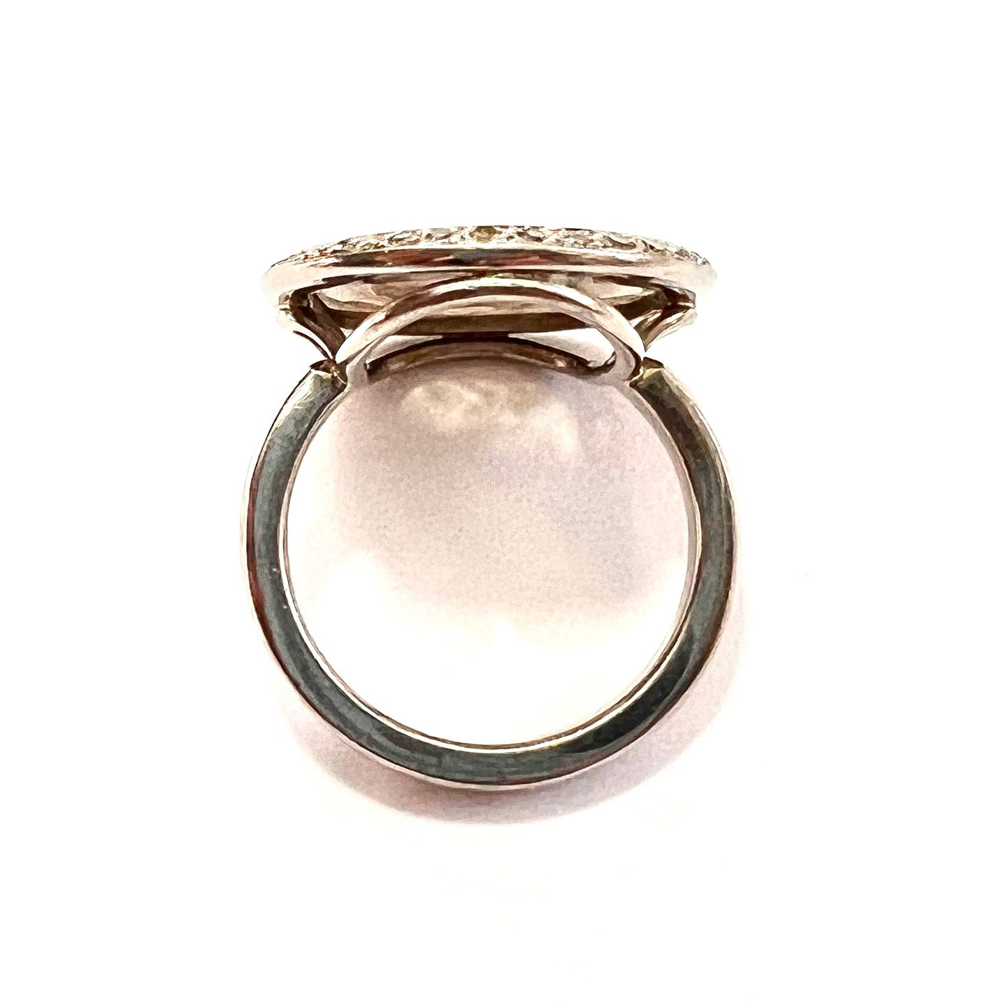 Incredible William Welstead 18CT White Gold Flat Rose-Cut Diamond Ring