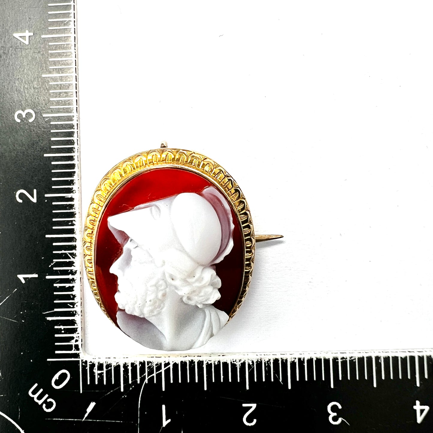 Victorian 9CT Gold Ajax Warrior Cameo
