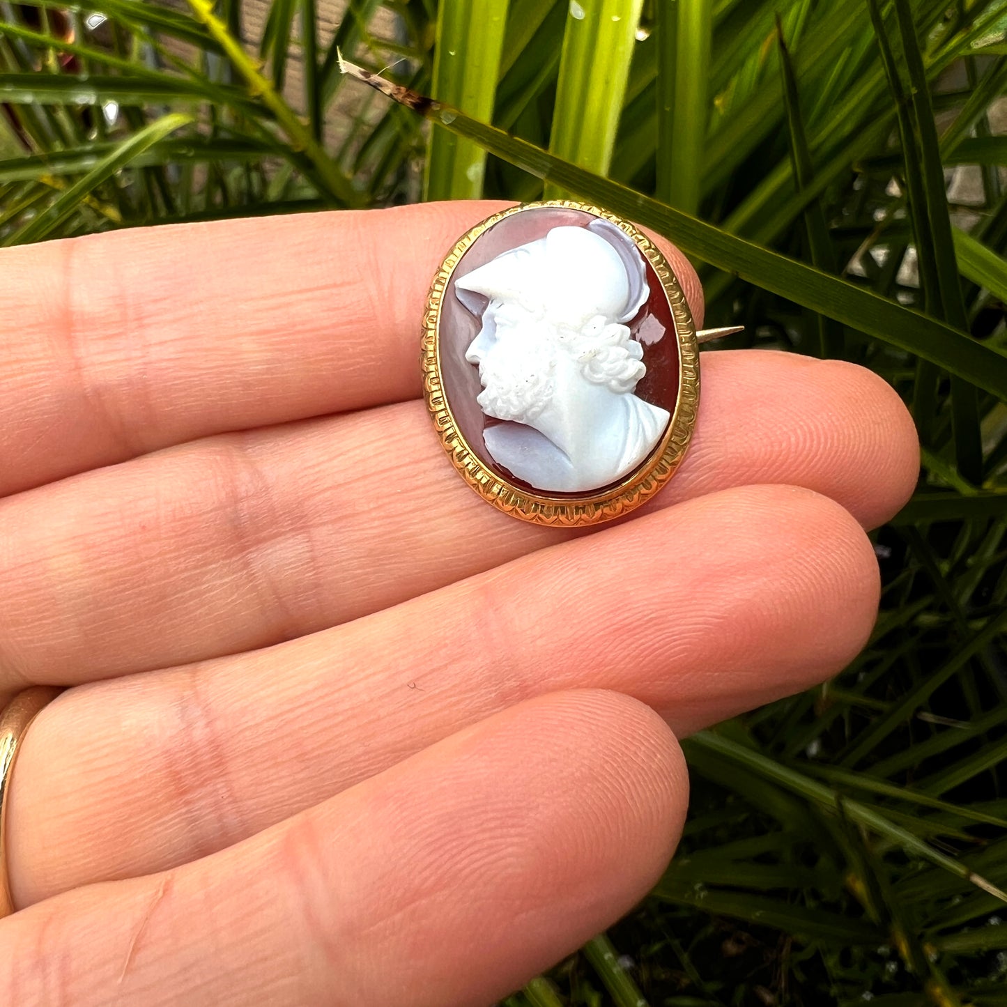 Victorian 9CT Gold Ajax Warrior Cameo