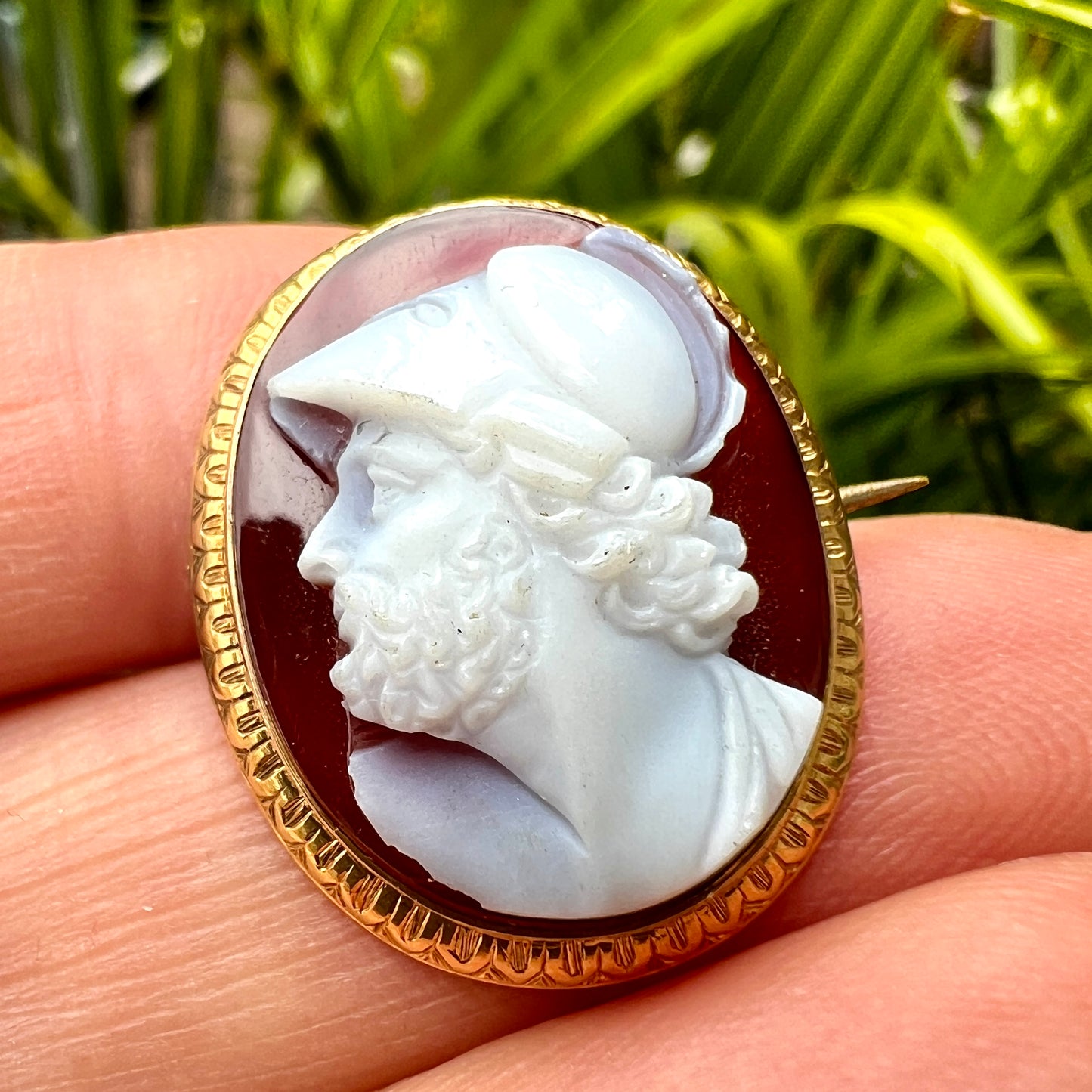 Victorian 9CT Gold Ajax Warrior Cameo
