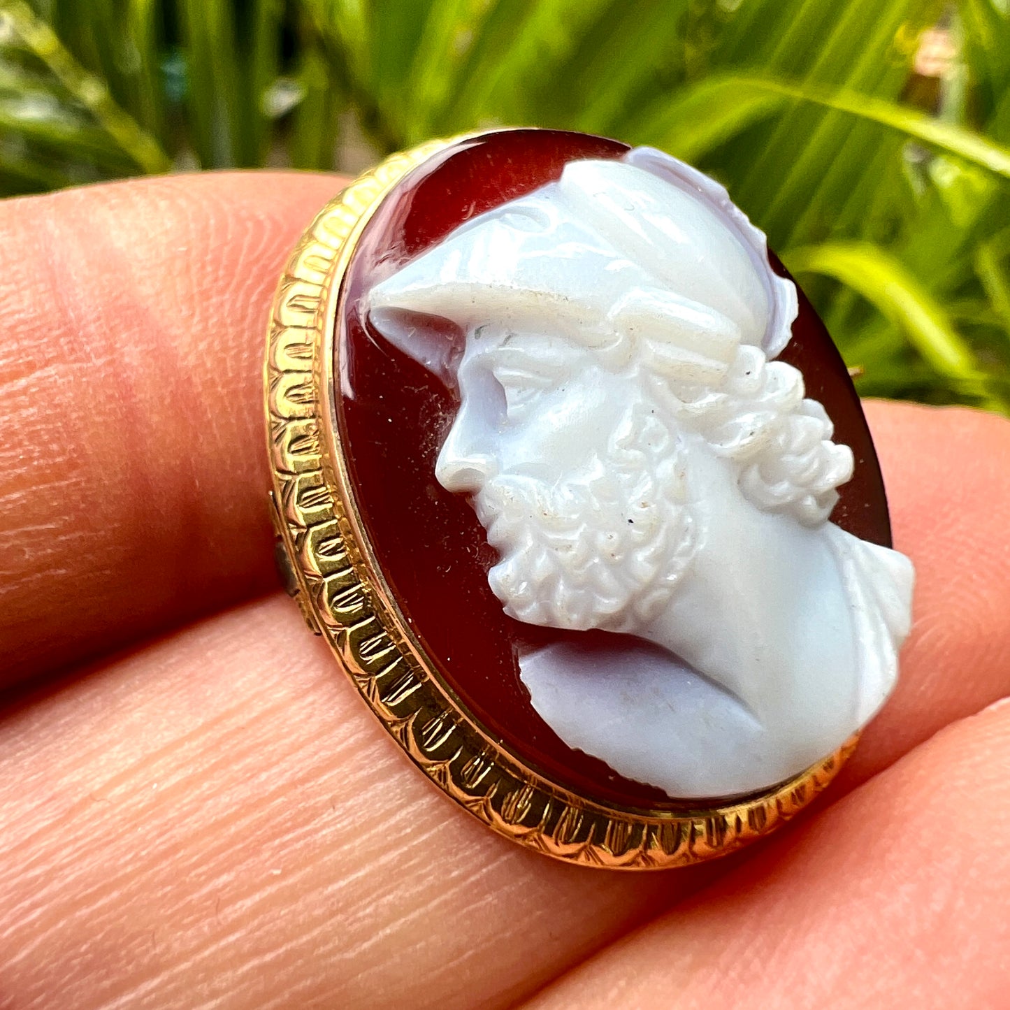 Victorian 9CT Gold Ajax Warrior Cameo