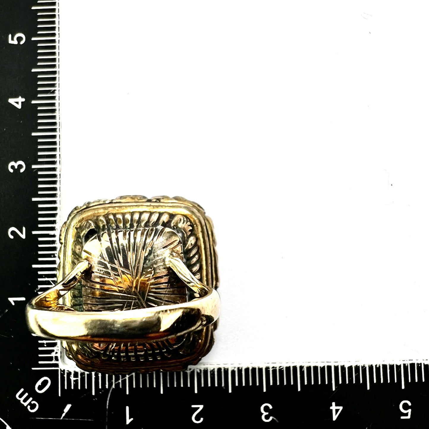 Huge Antique Seal Conversion 9CT Gold Ring