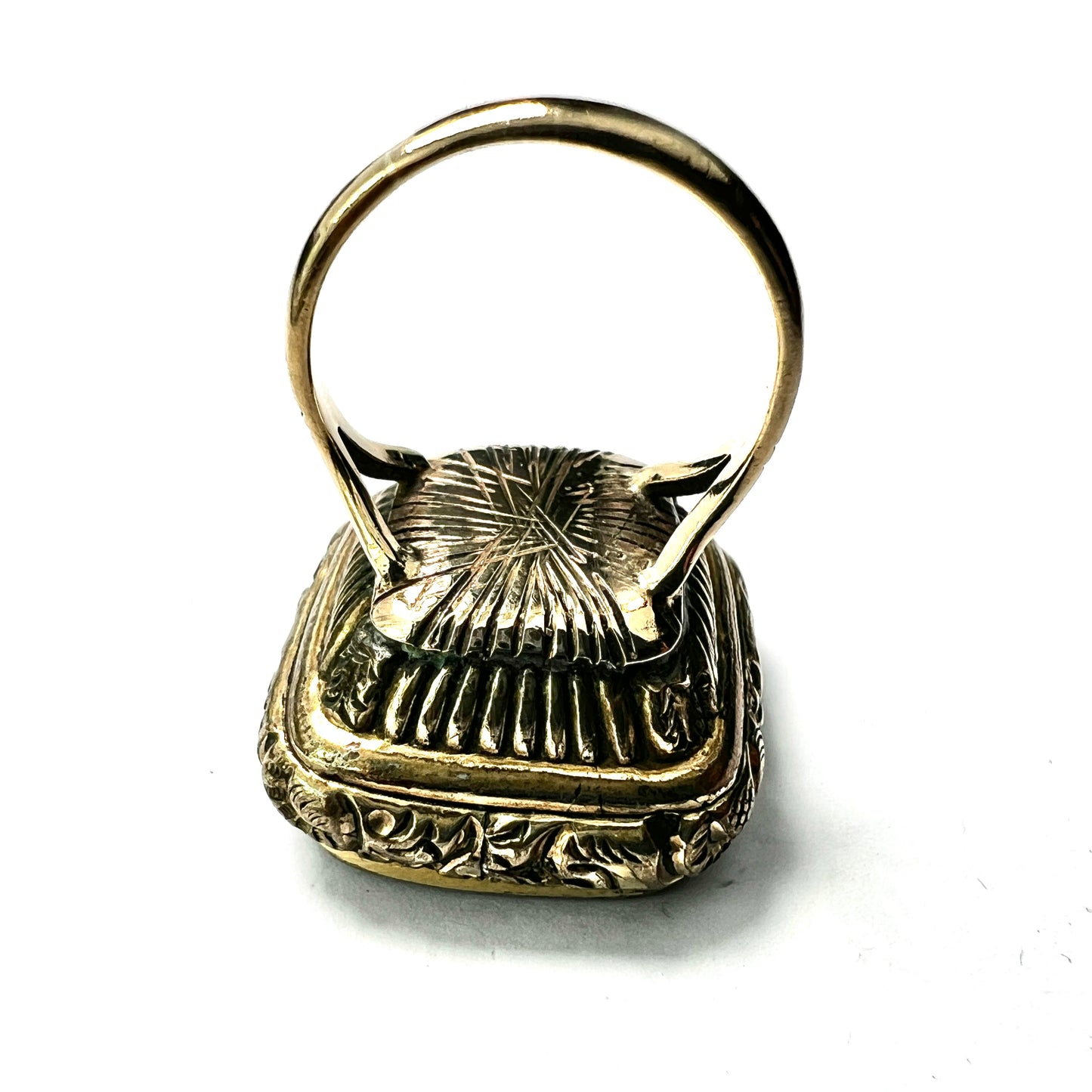 Huge Antique Seal Conversion 9CT Gold Ring