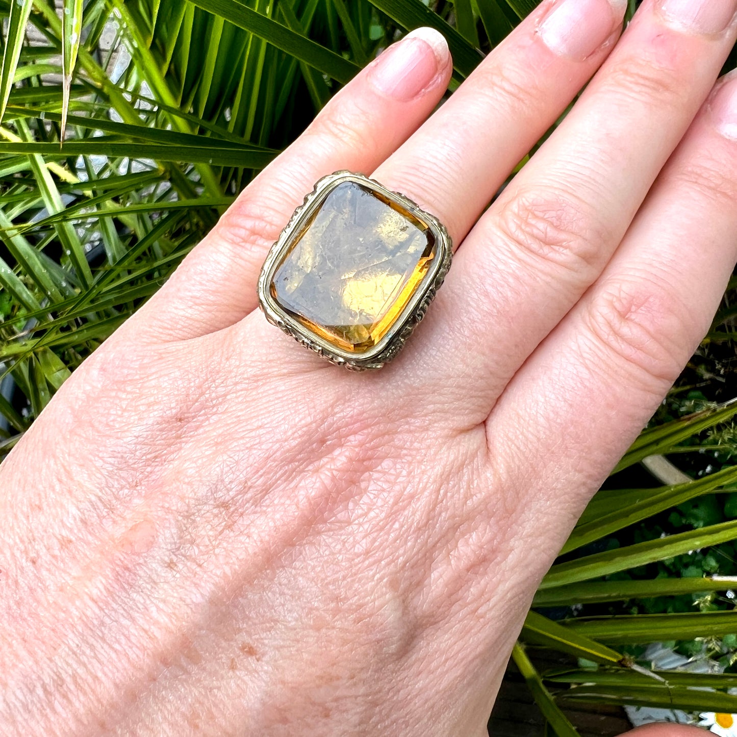 Huge Antique Seal Conversion 9CT Gold Ring