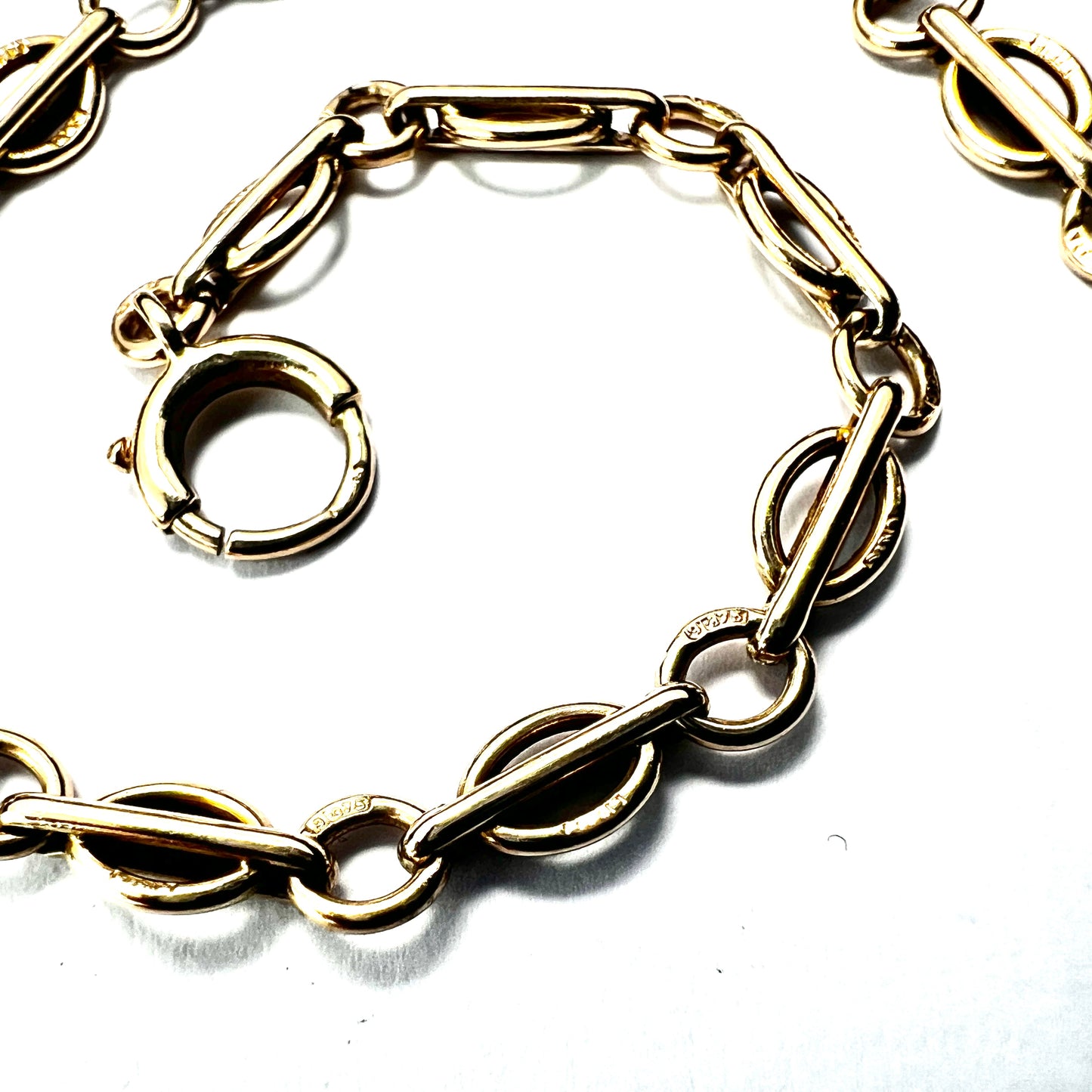 Victorian 9CT Gold Fancy Link Chain Bracelet