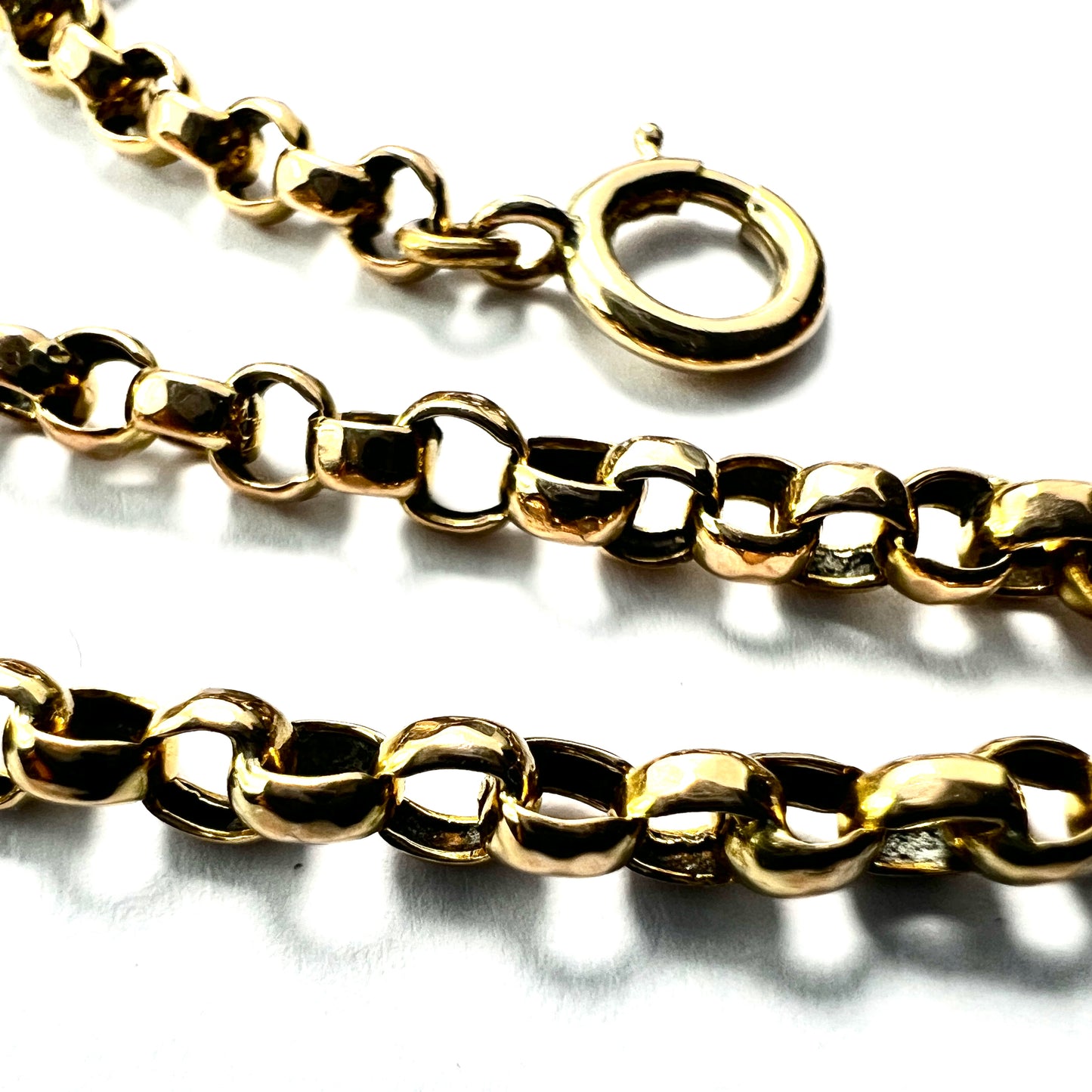 Vintage 9CT Gold Belcher Chain Necklace