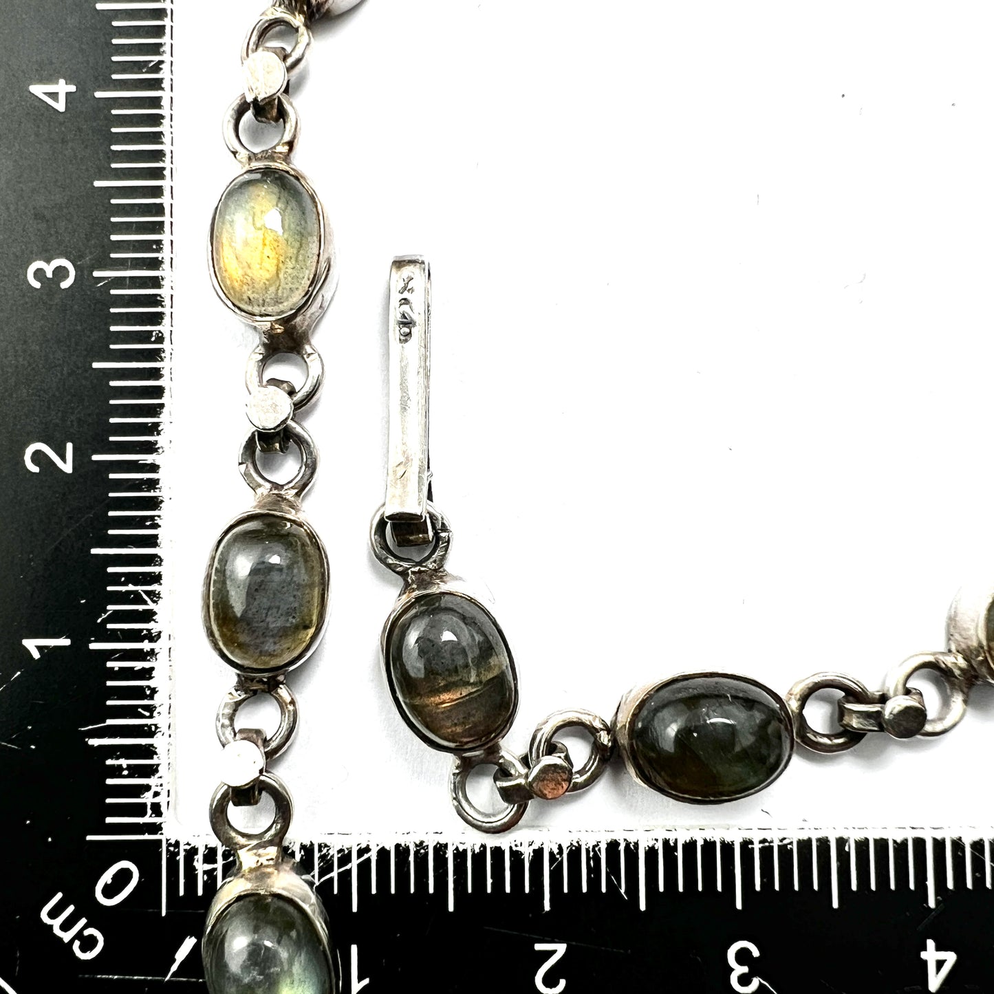 Vintage Labradorite Sterling Silver Necklace