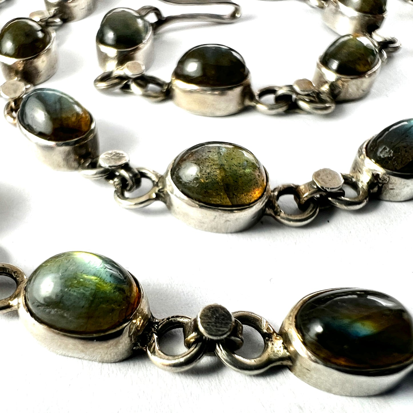 Vintage Labradorite Sterling Silver Necklace