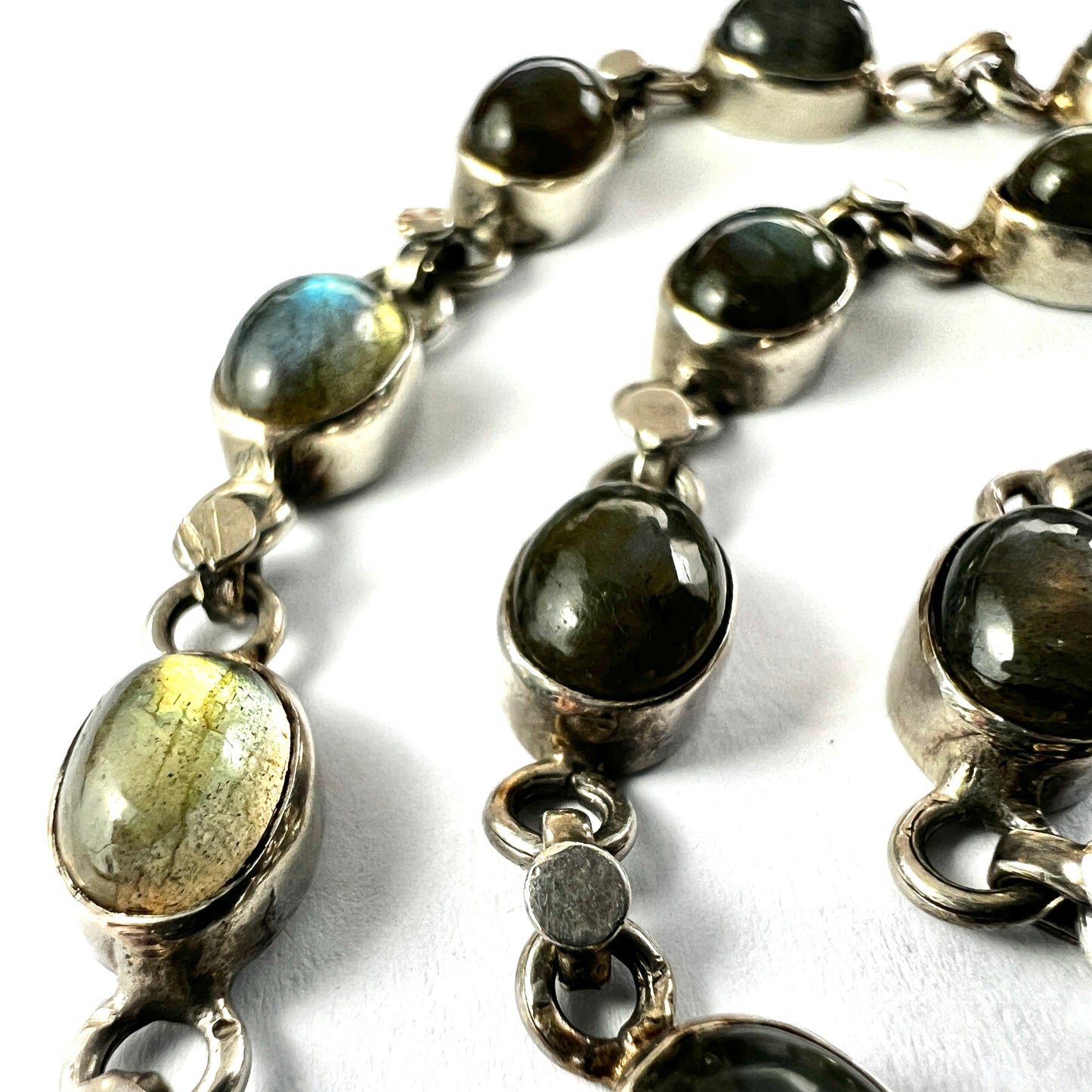 Vintage Labradorite Sterling Silver Necklace