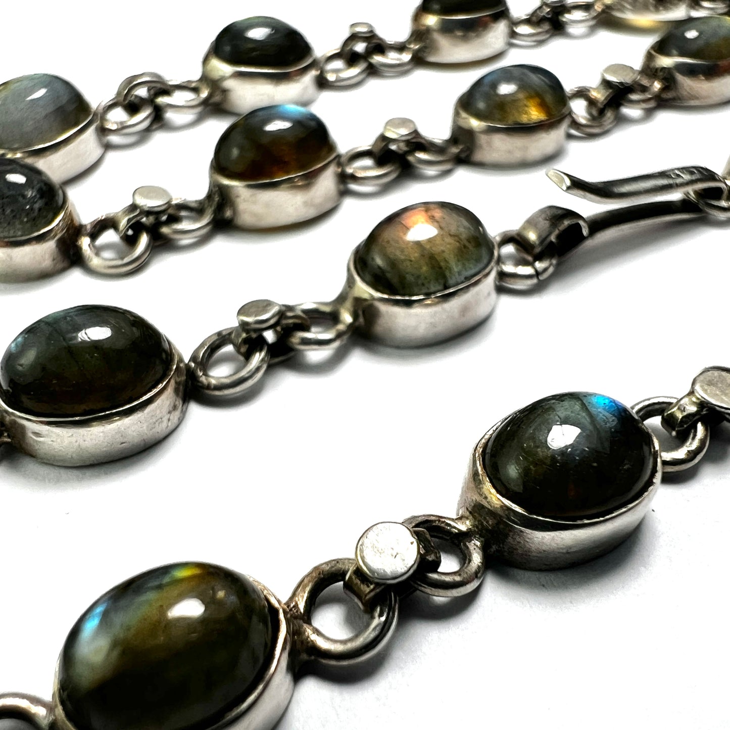 Vintage Labradorite Sterling Silver Necklace