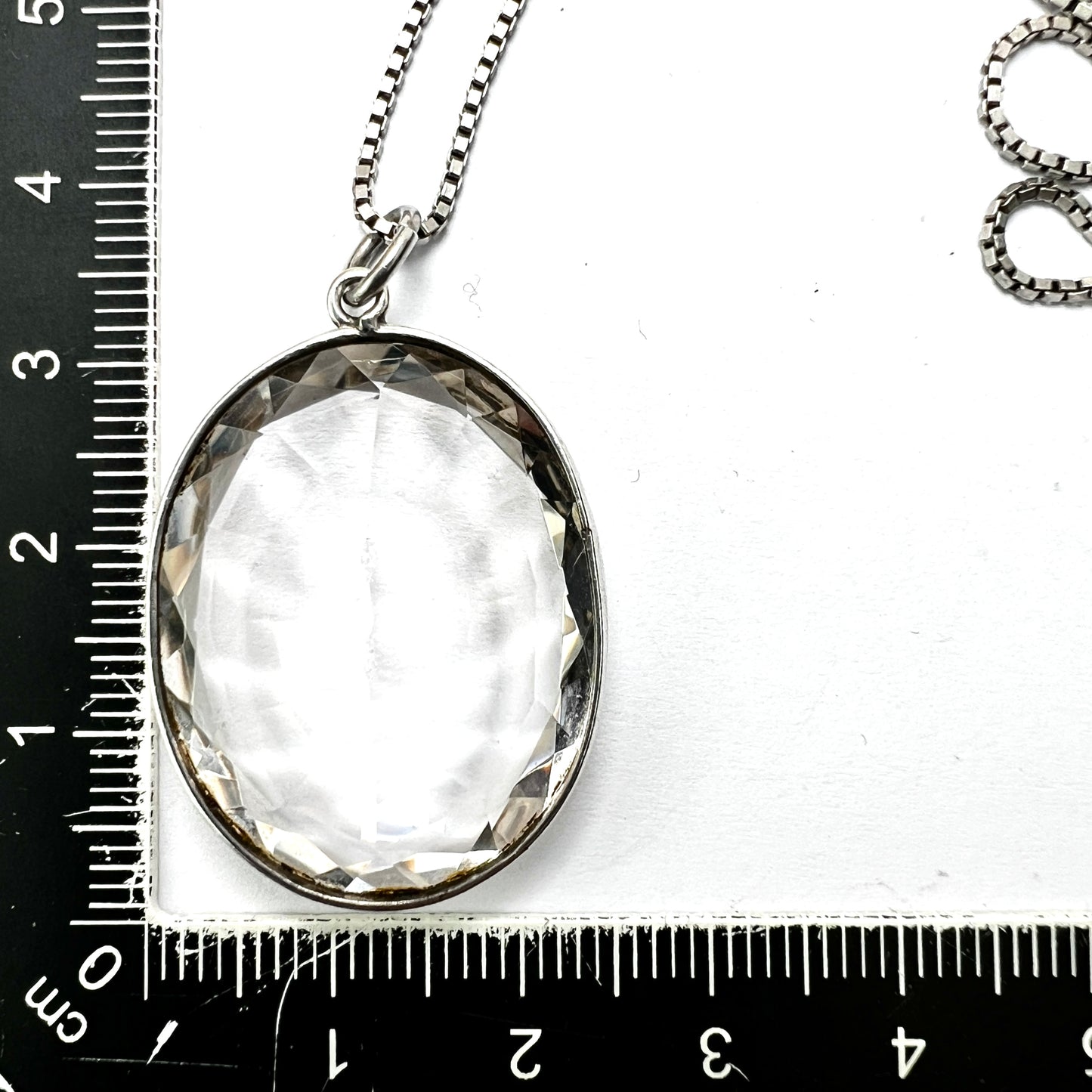 Arts and Crafts Rock Crystal Silver Pendant