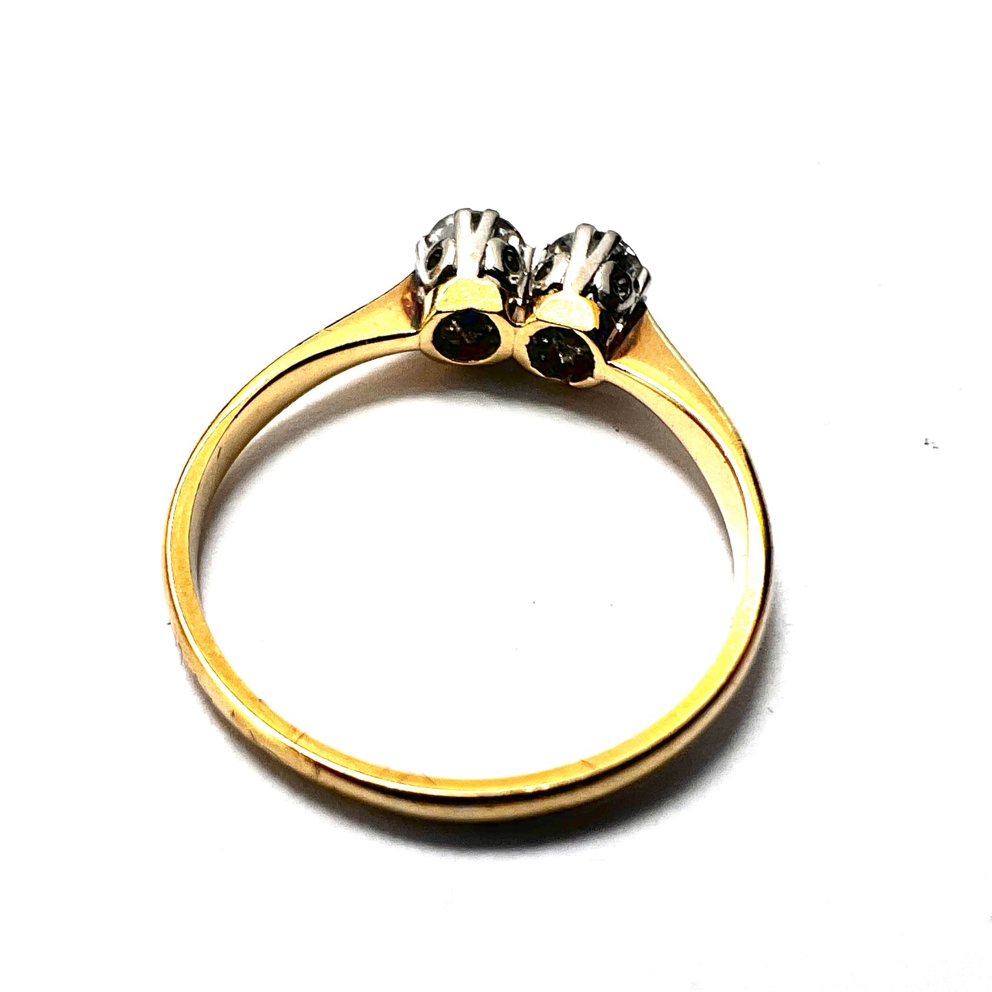 Vintage Toi Et Moi 18CT Gold and Platinum Diamond Ring