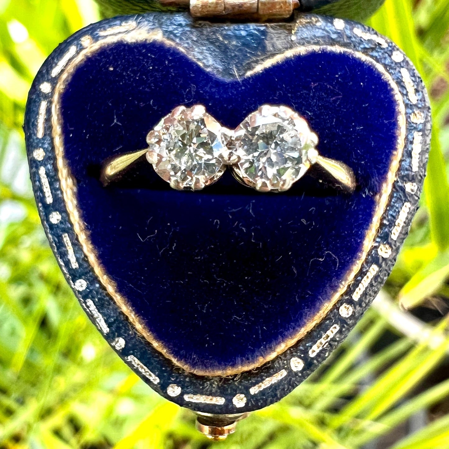 Vintage Toi Et Moi 18CT Gold and Platinum Diamond Ring