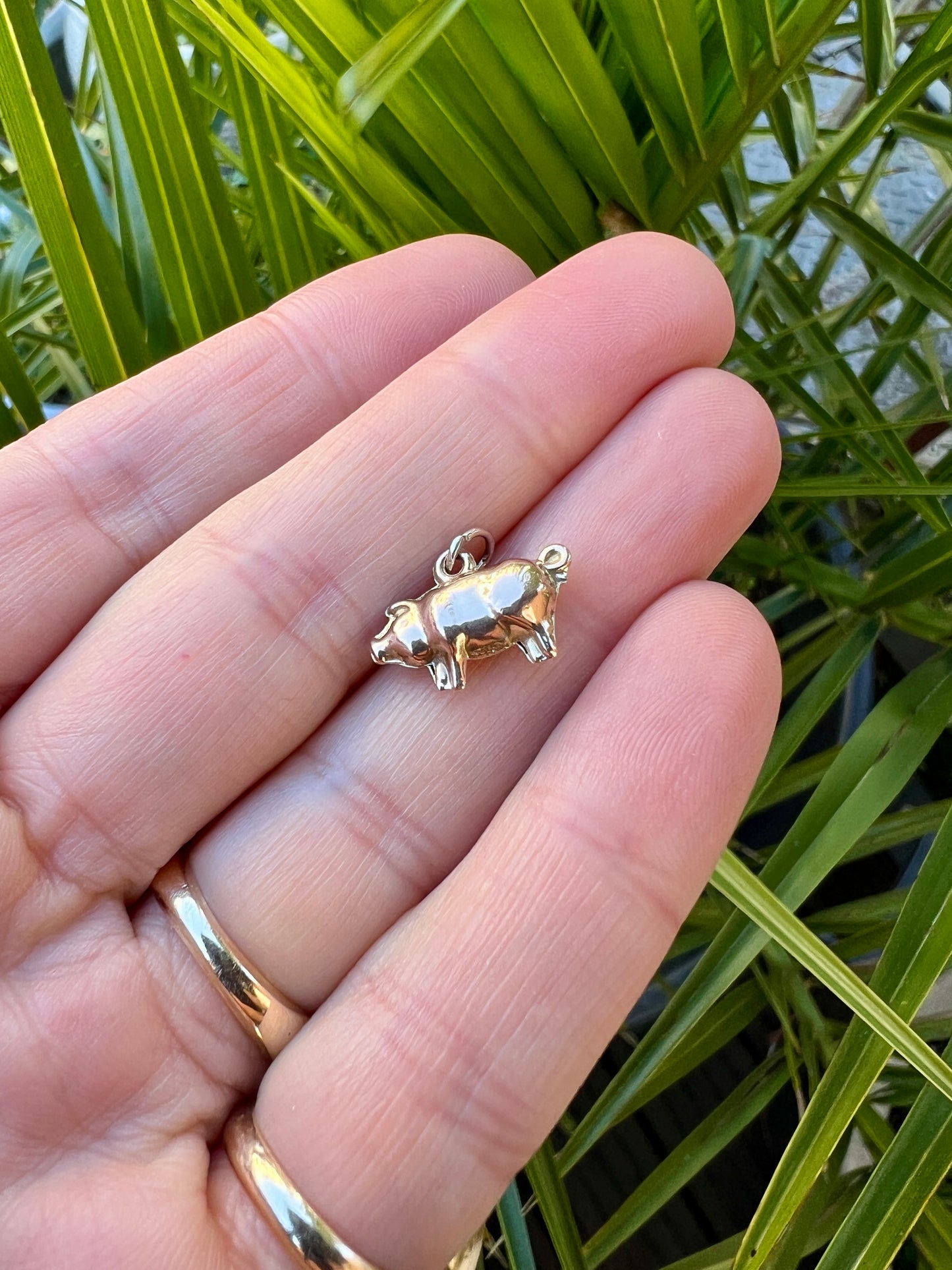 Tiny 1956 Vintage 9CT Gold Pig Charm