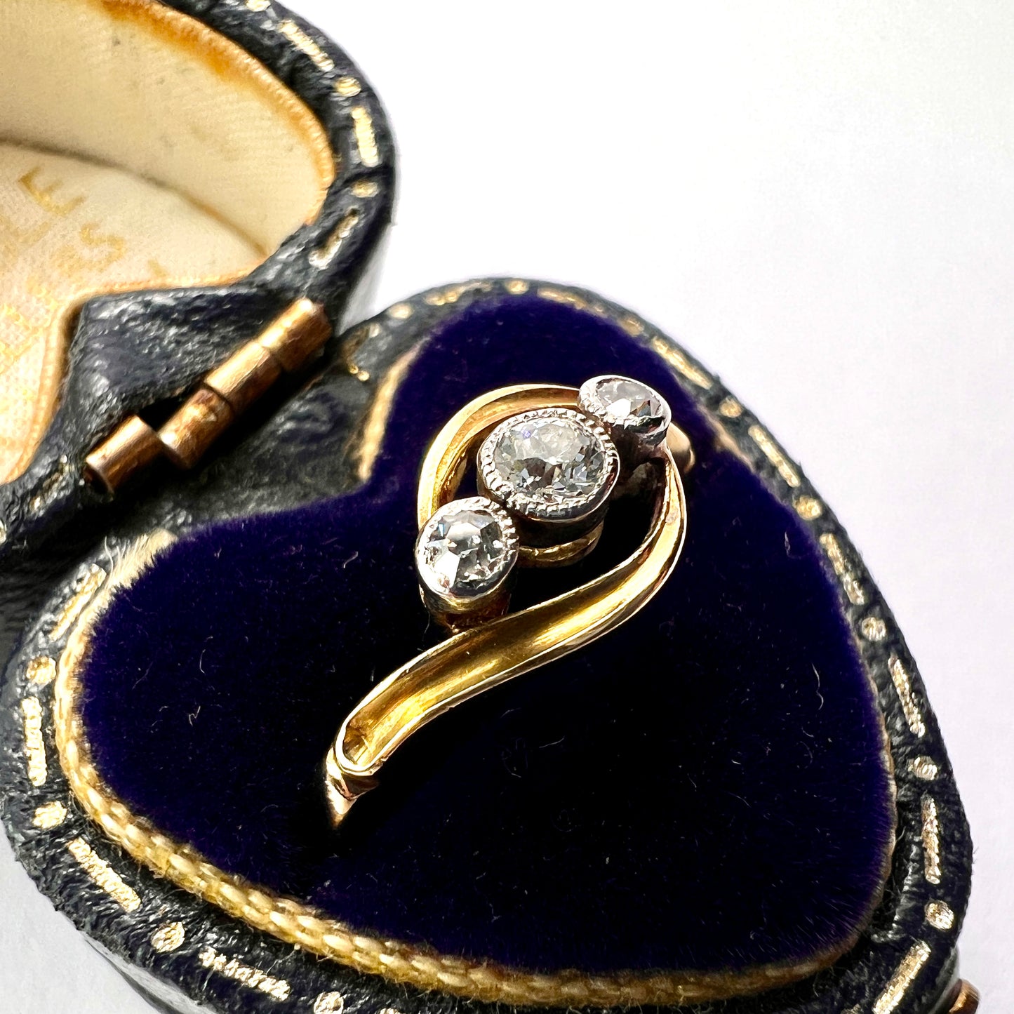 Edwardian 18CT Gold Three-Stone Diamond Ring