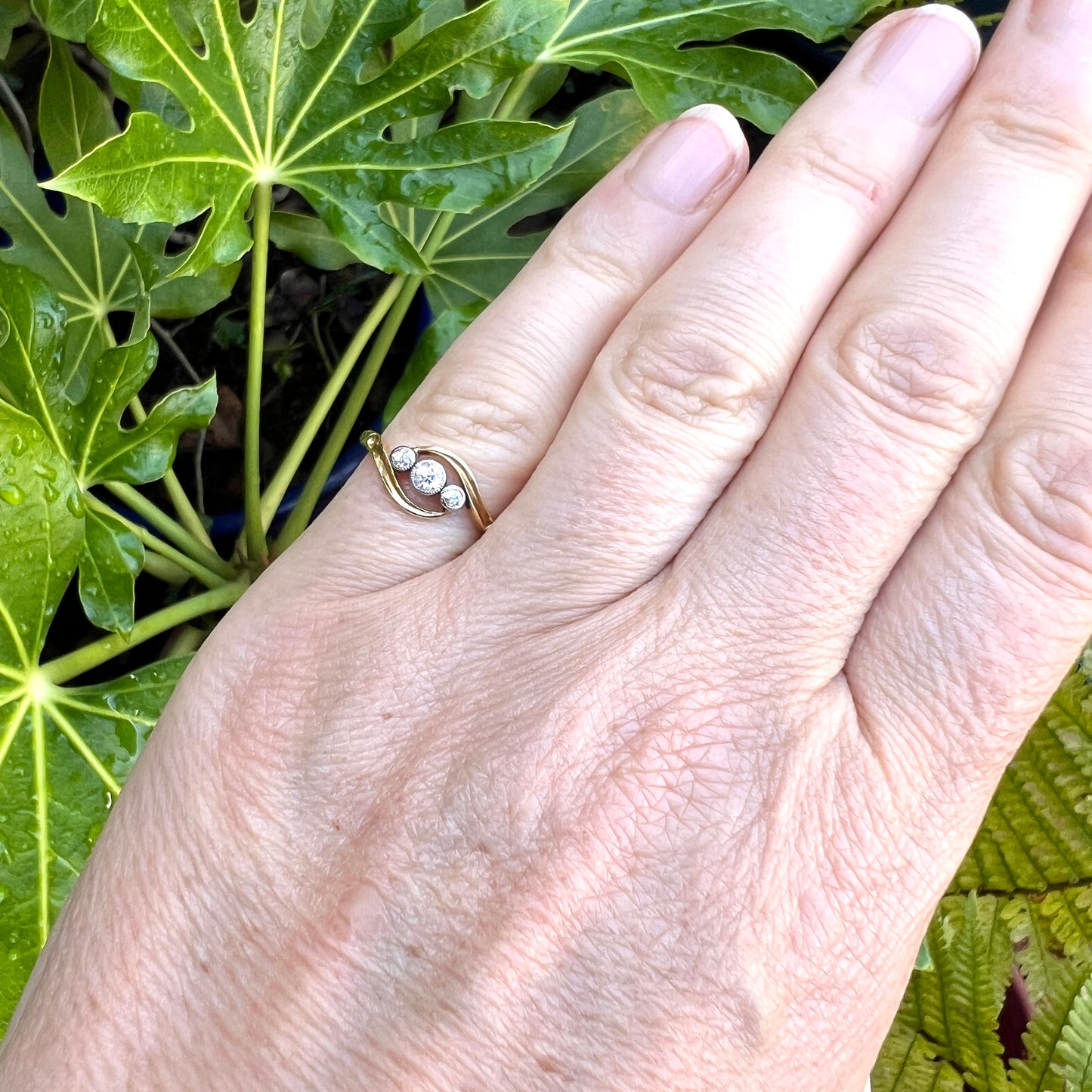 Edwardian 18CT Gold Three-Stone Diamond Ring
