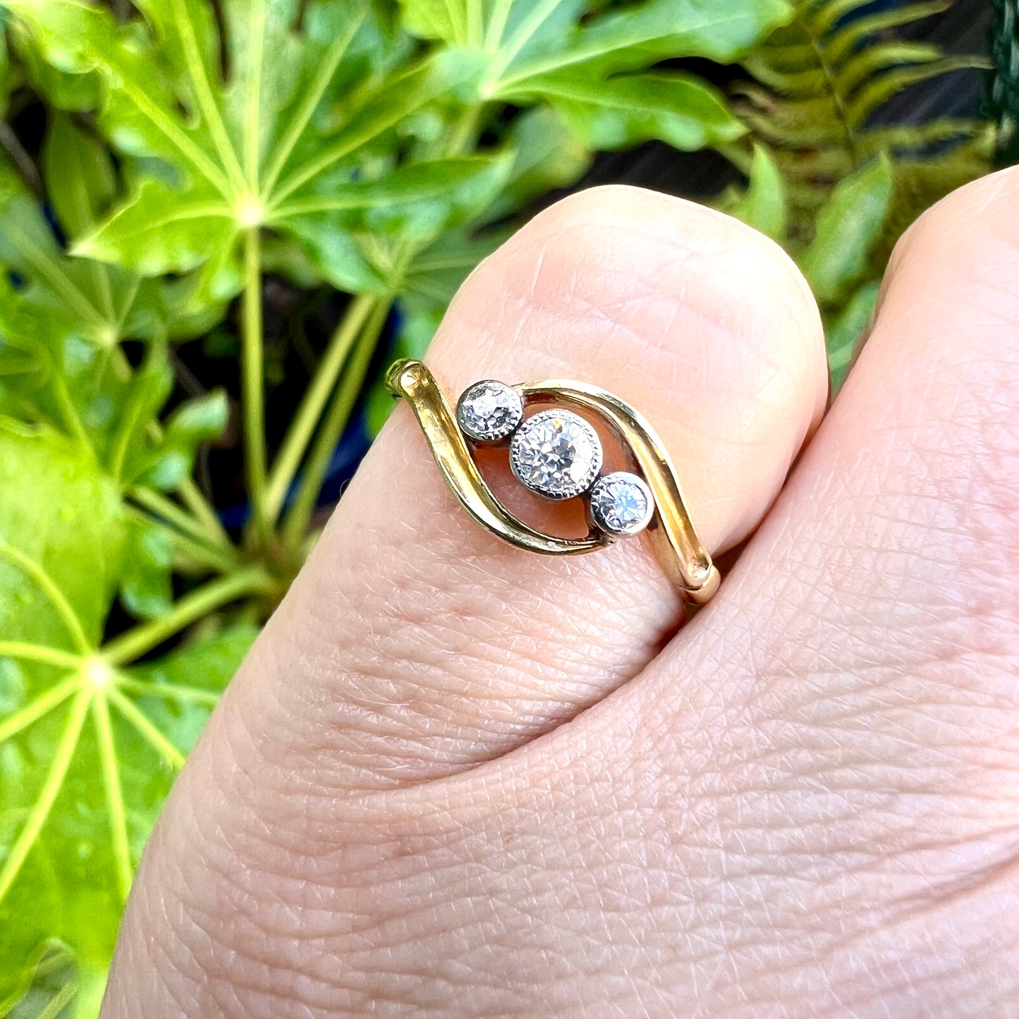 Edwardian 18CT Gold Three-Stone Diamond Ring