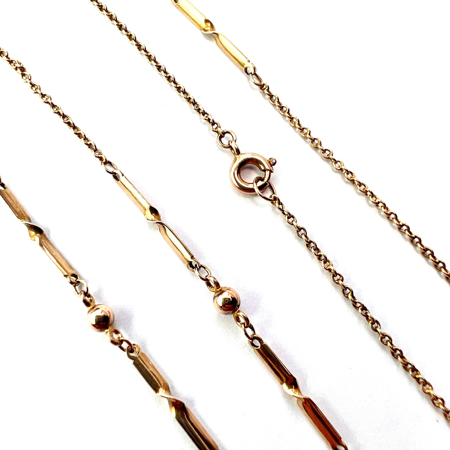 Edwardian 9CT Gold Fancy Link Necklace