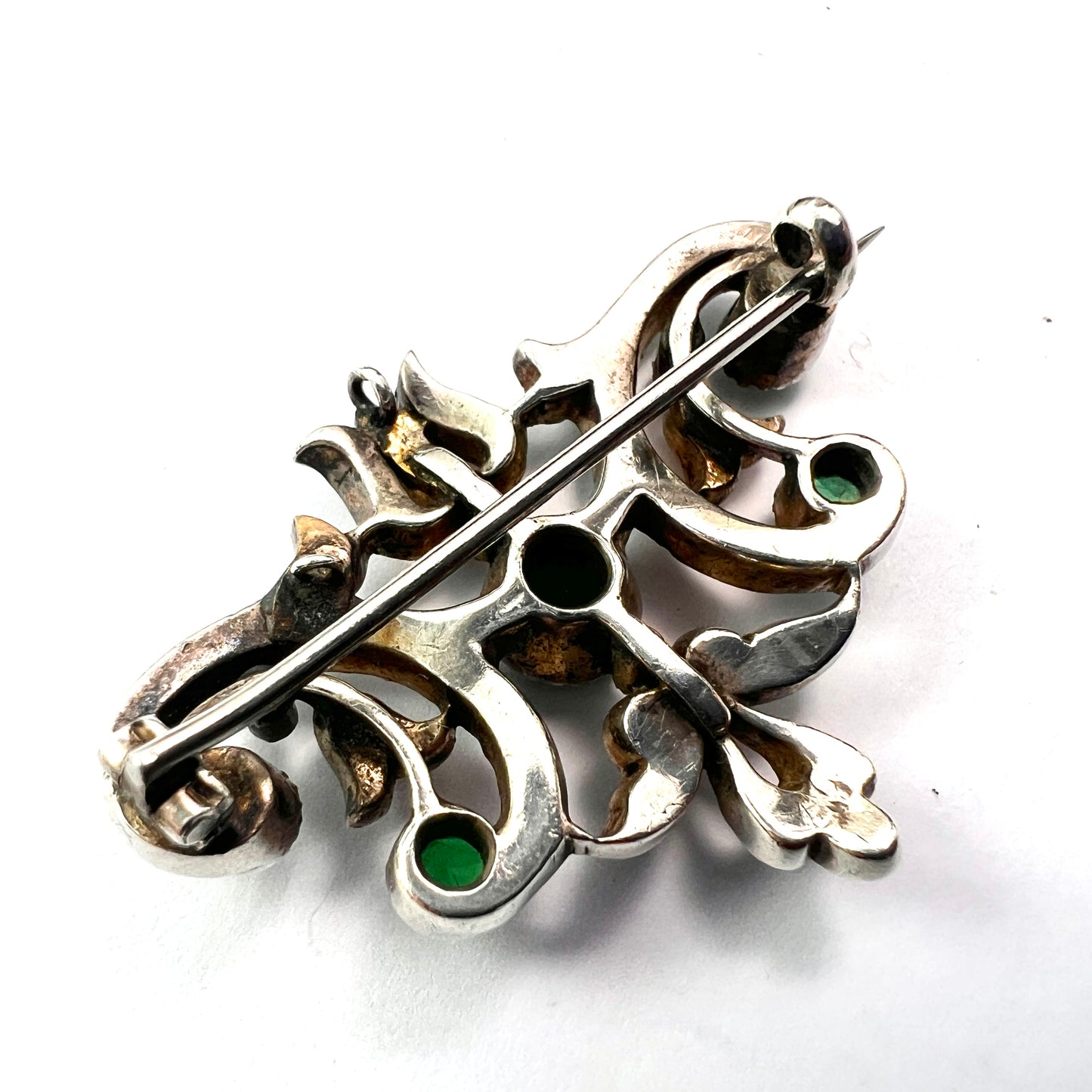 Victorian Emerald Paste Brooch