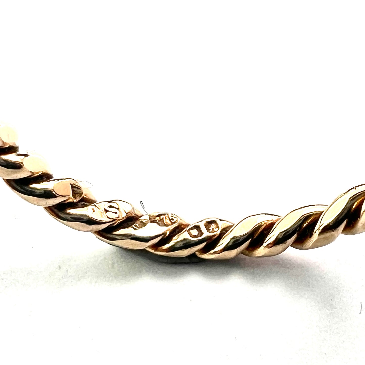 Vintage Hallmarked 9CT Gold Twisted Rope Ring