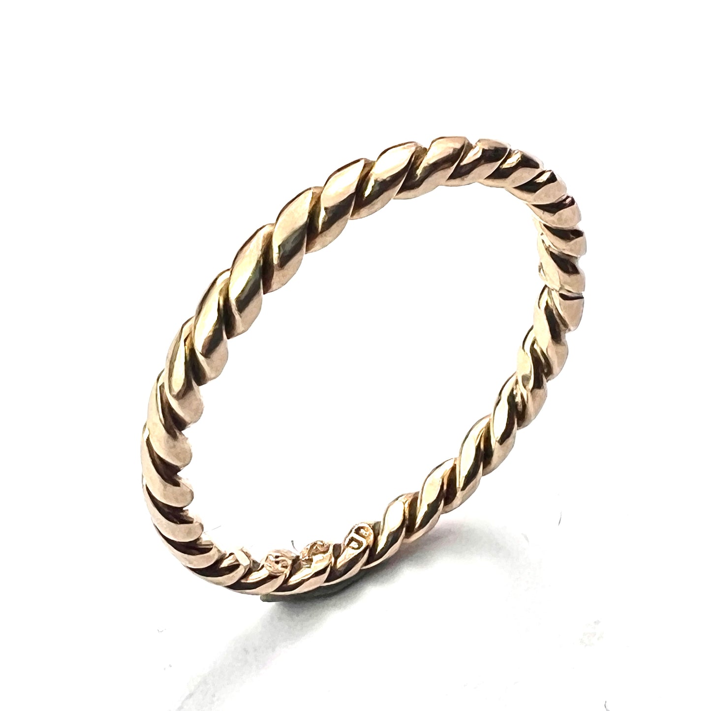 Vintage Hallmarked 9CT Gold Twisted Rope Ring