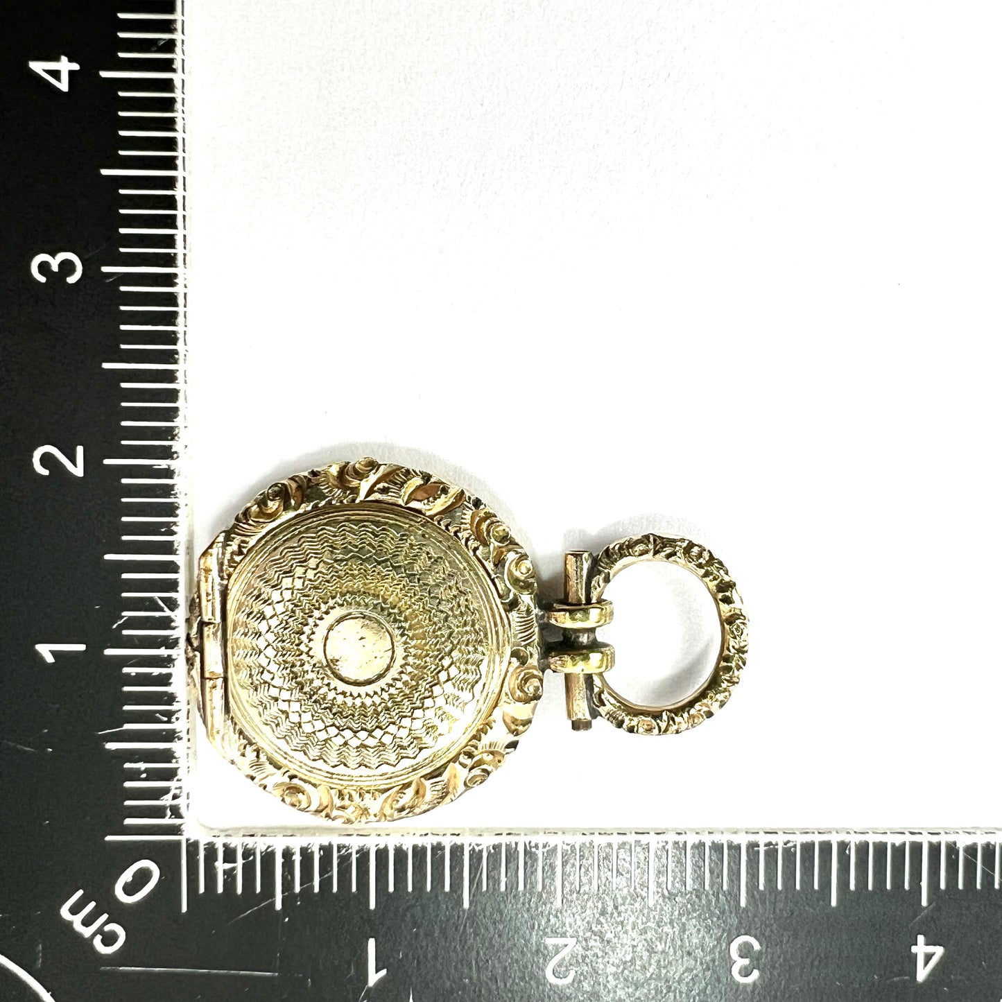 Tiny Victorian Pocket-Watch Style Locket Pendant