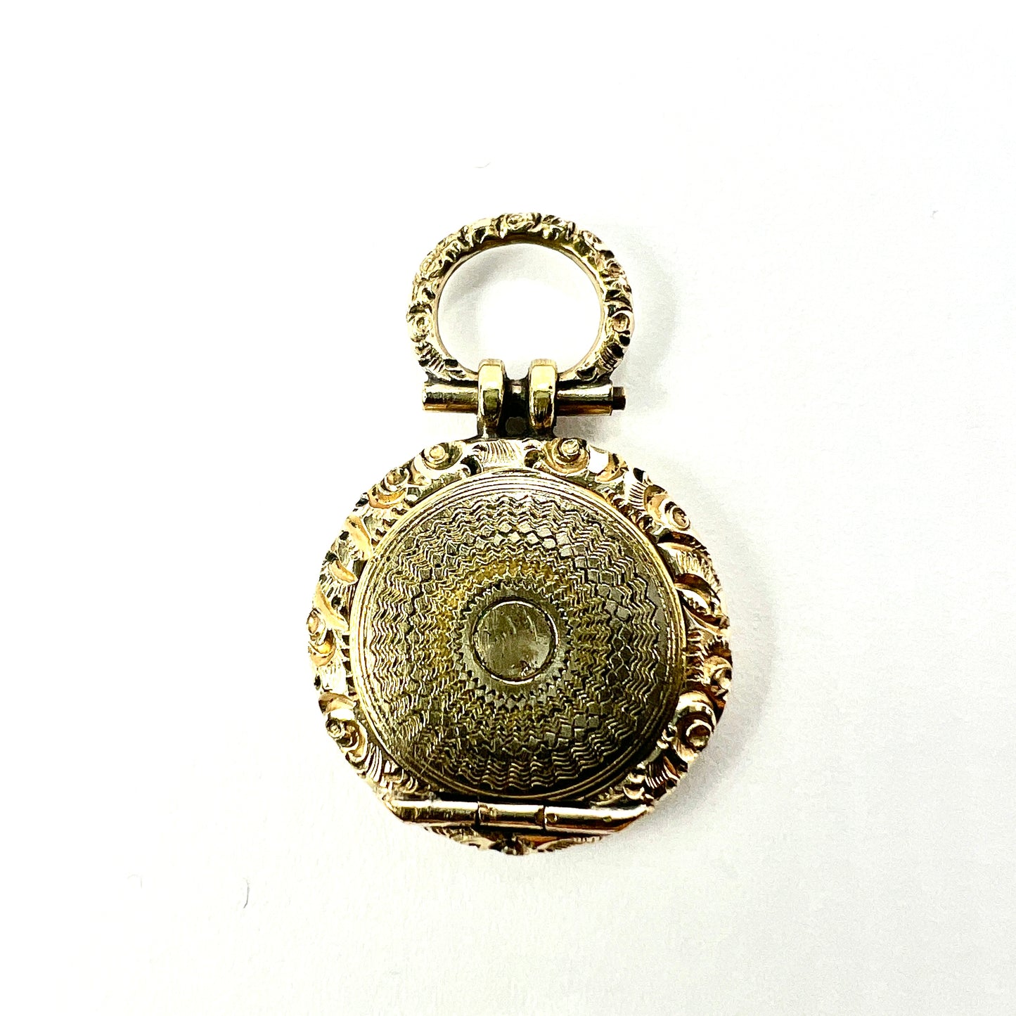 Tiny Victorian Pocket-Watch Style Locket Pendant