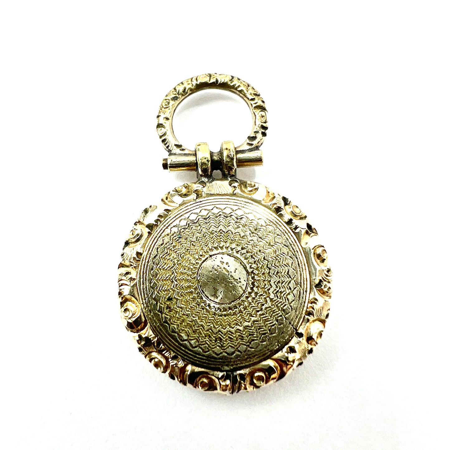 Tiny Victorian Pocket-Watch Style Locket Pendant
