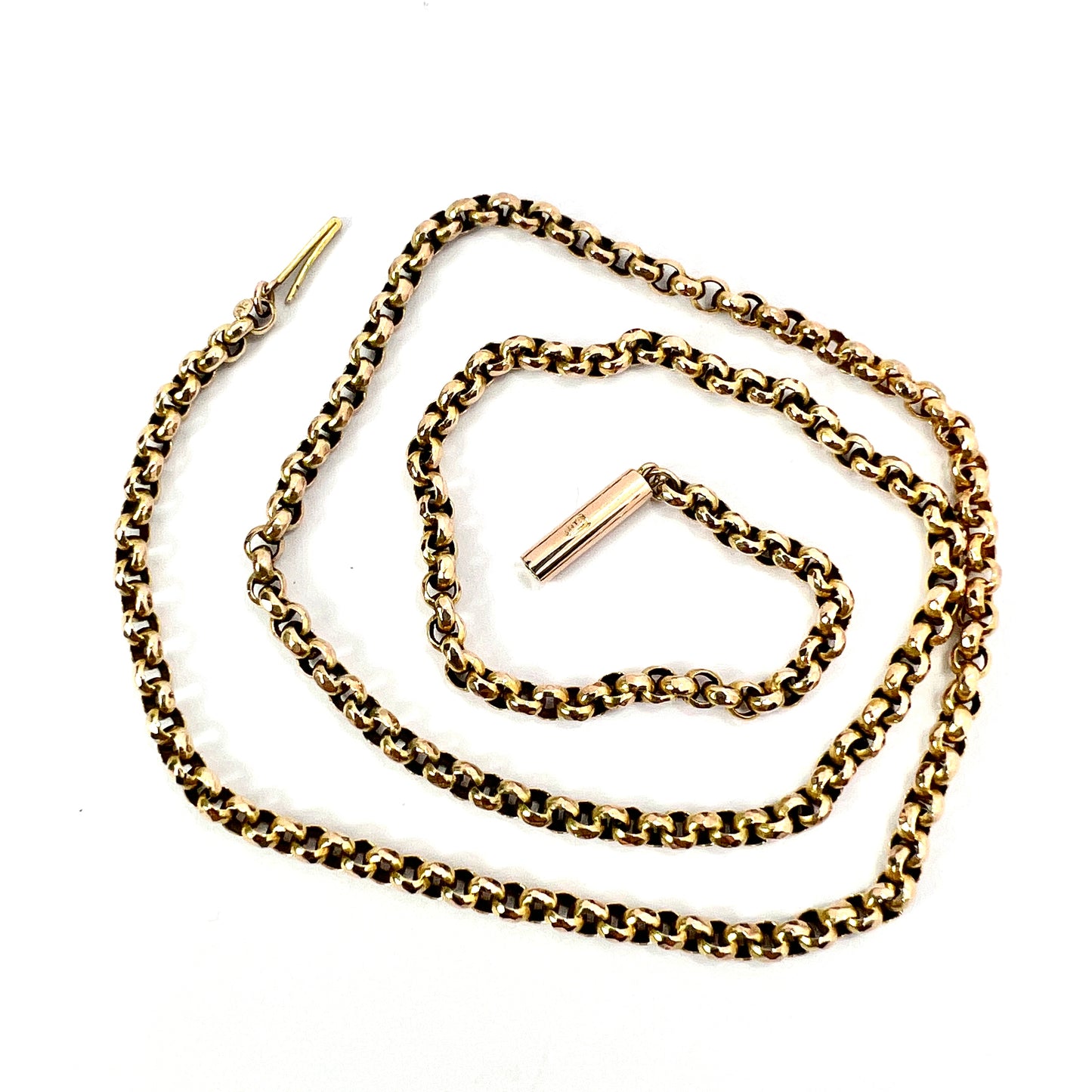 Edwardian 9CT Gold Belcher Chain Necklace