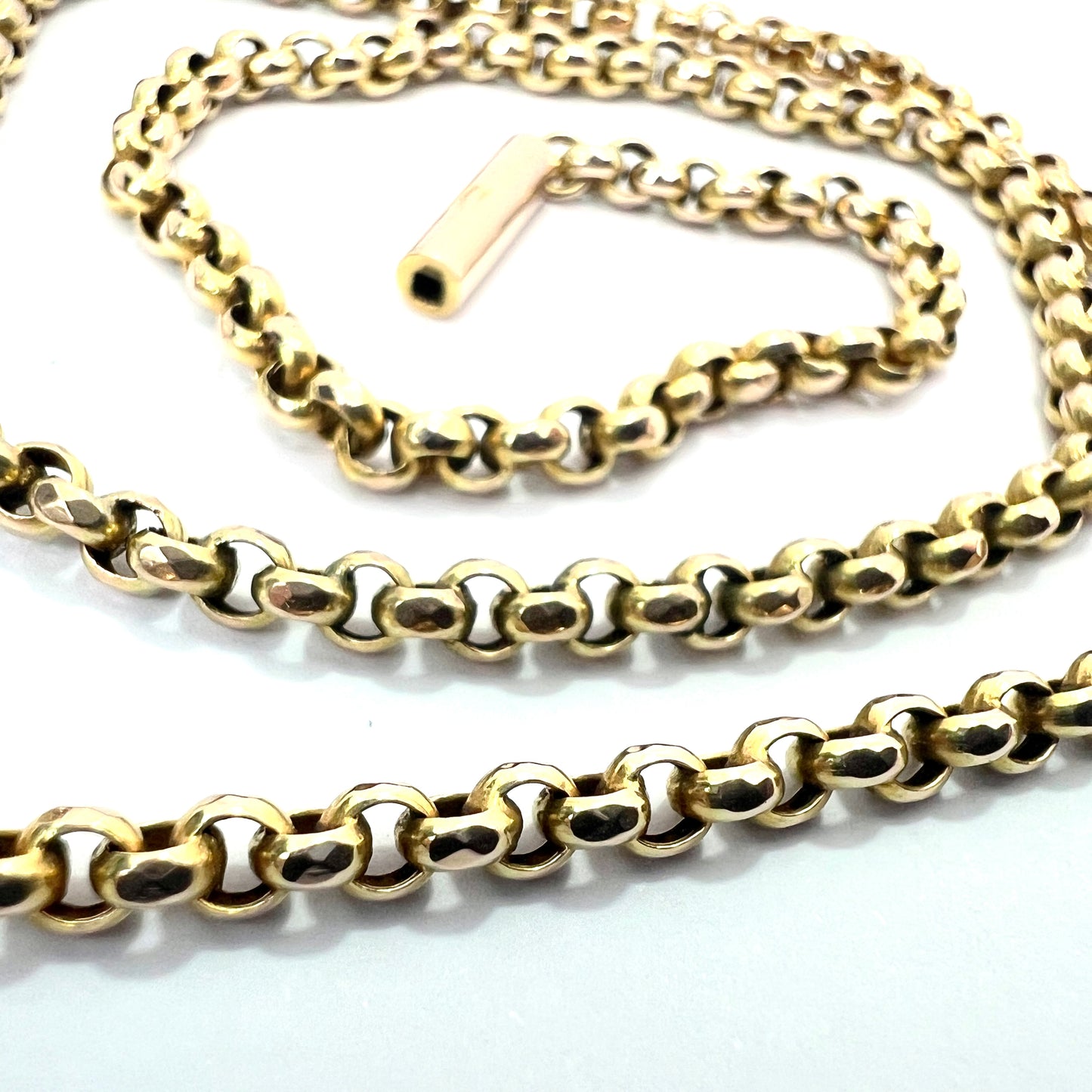Edwardian 9CT Gold Belcher Chain Necklace