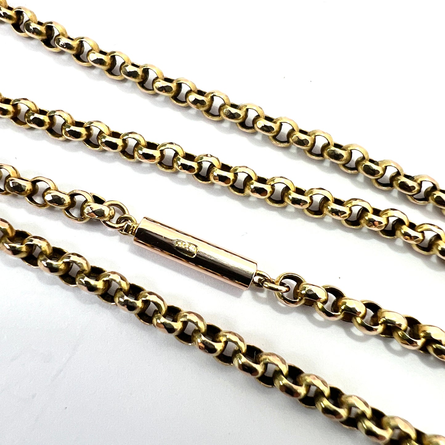 Edwardian 9CT Gold Belcher Chain Necklace