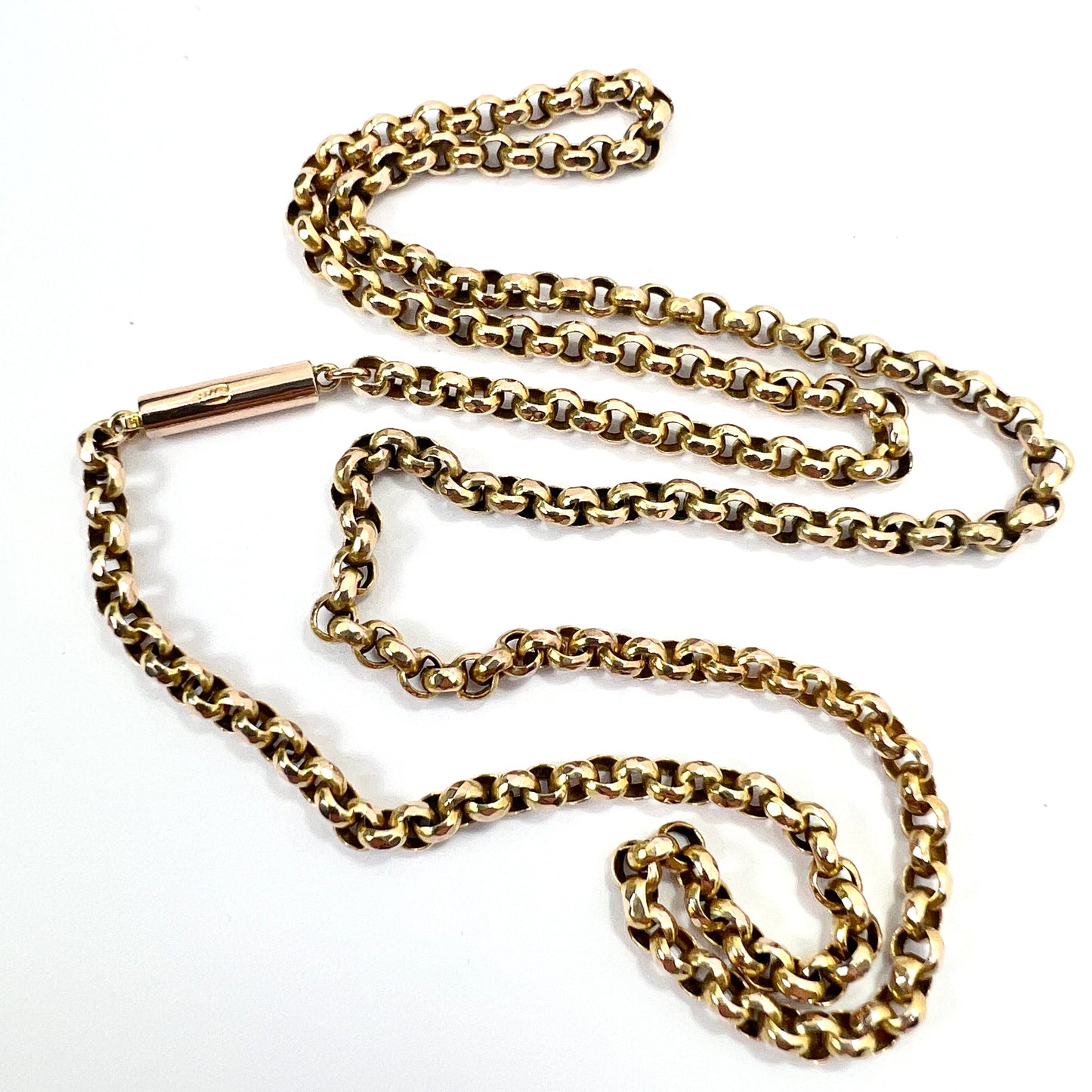 Edwardian 9CT Gold Belcher Chain Necklace