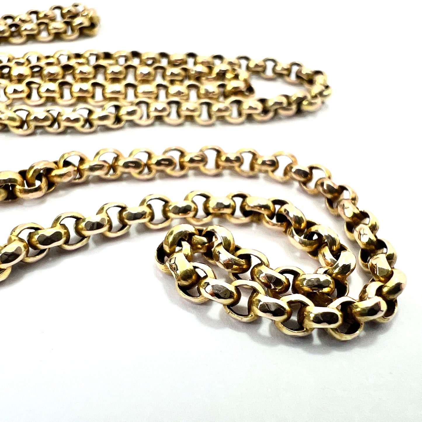 Edwardian 9CT Gold Belcher Chain Necklace