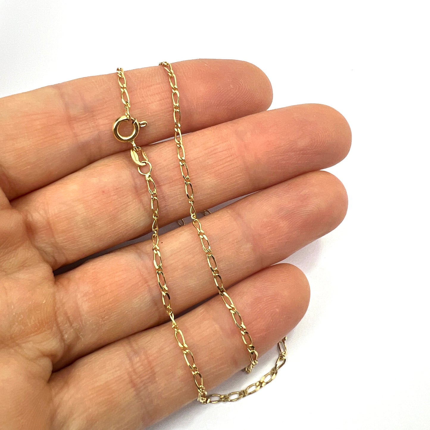 Vintage 18CT Gold Fancy Link Chain Necklace