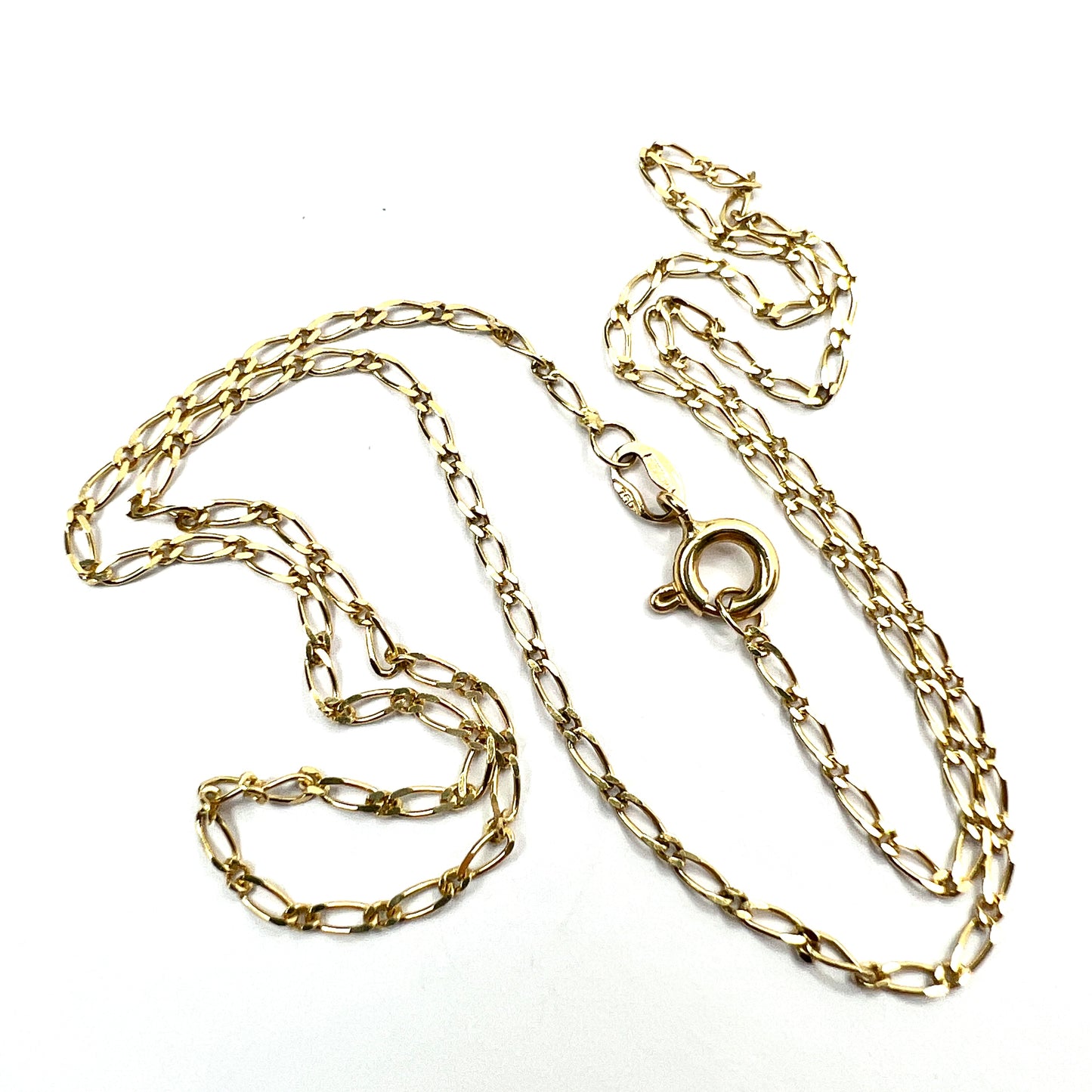 Vintage 18CT Gold Fancy Link Chain Necklace