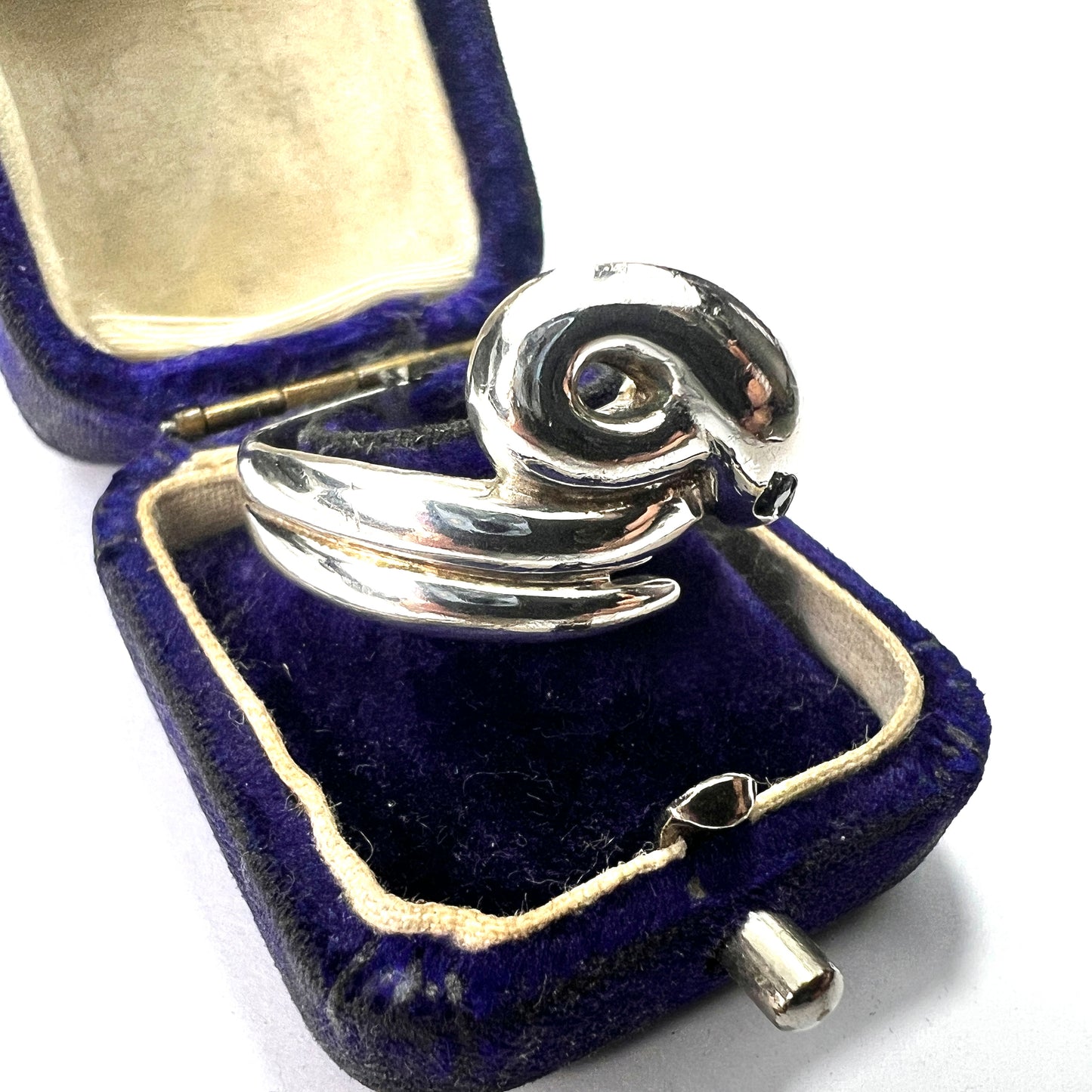 Large Victorian Style Sterling Silver Snake Ring
