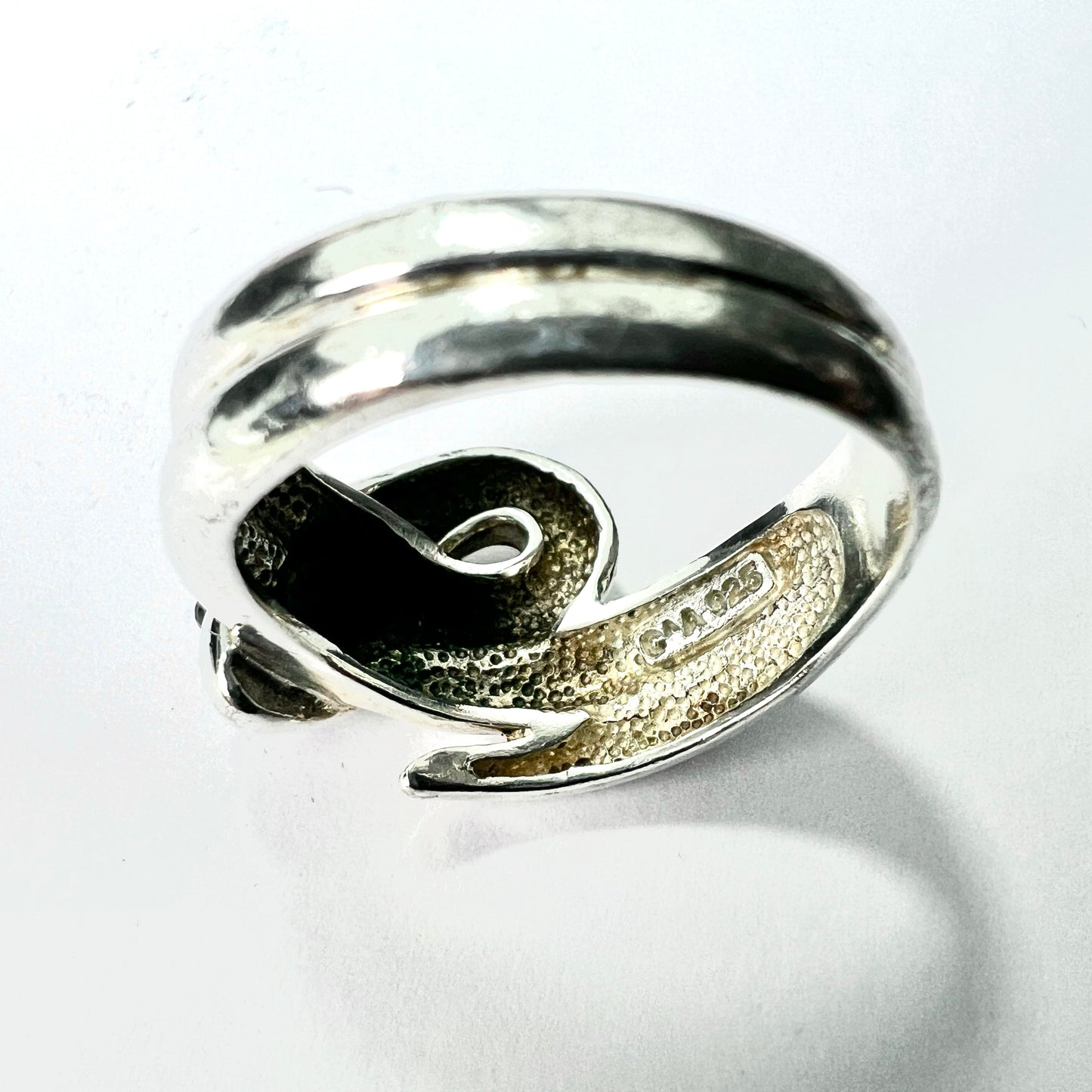 Large Victorian Style Sterling Silver Snake Ring