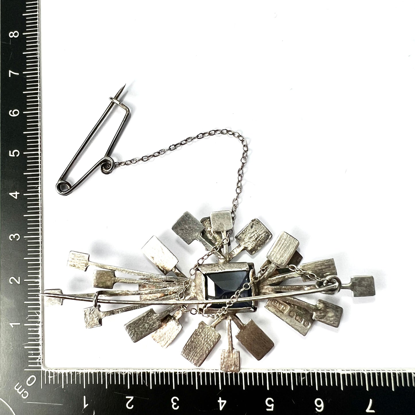 Vintage Gillian Packard Silver Sputnik Starburst Brooch