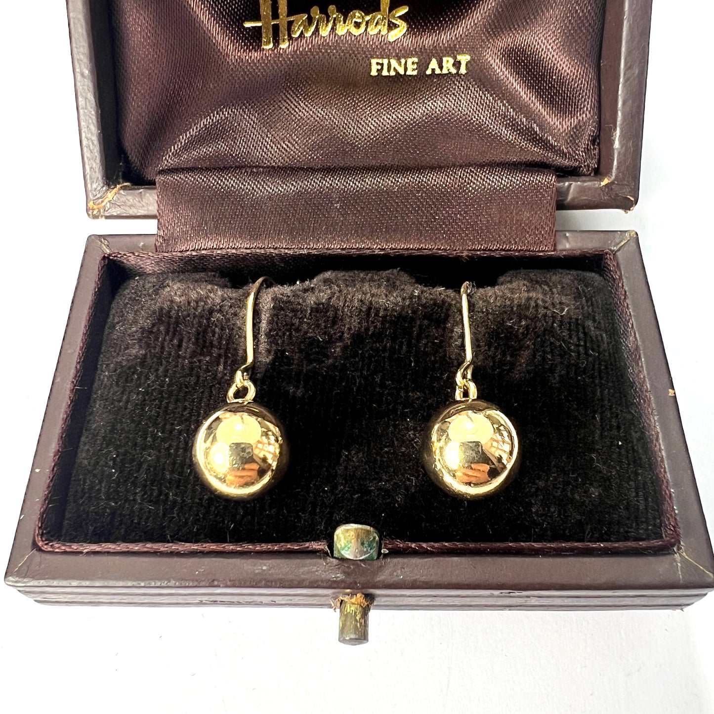 Vintage 9CT Gold Sphere Earrings
