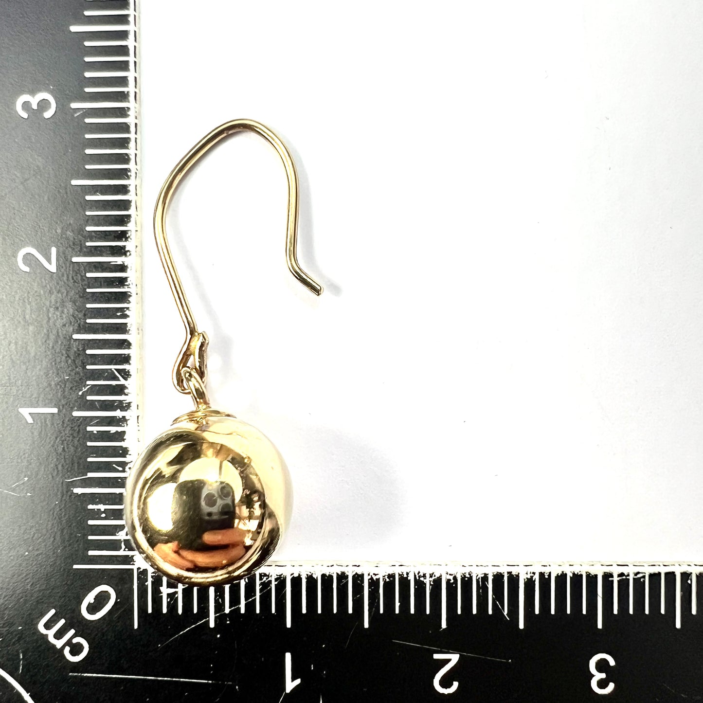 Vintage 9CT Gold Sphere Earrings