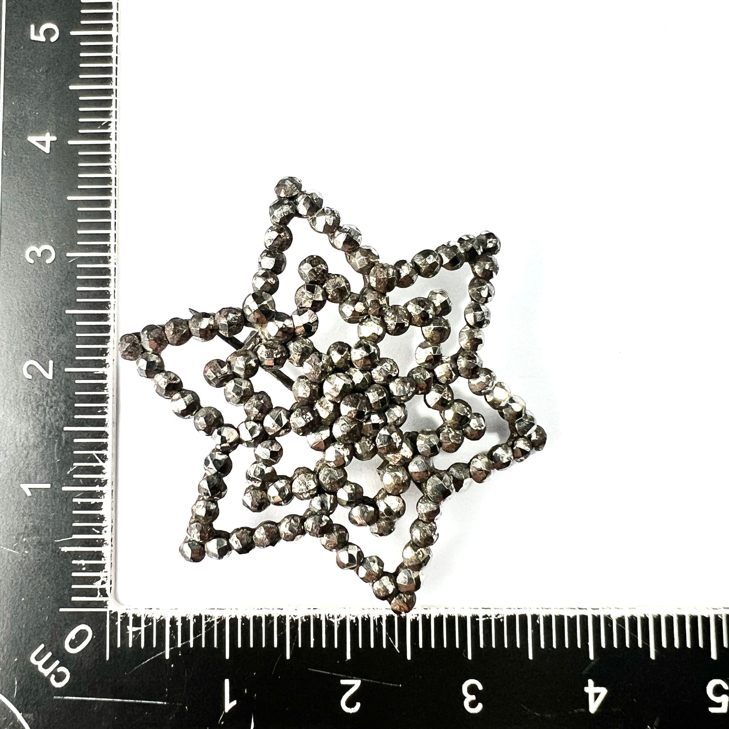 Georgian Cut Steel Star Brooch