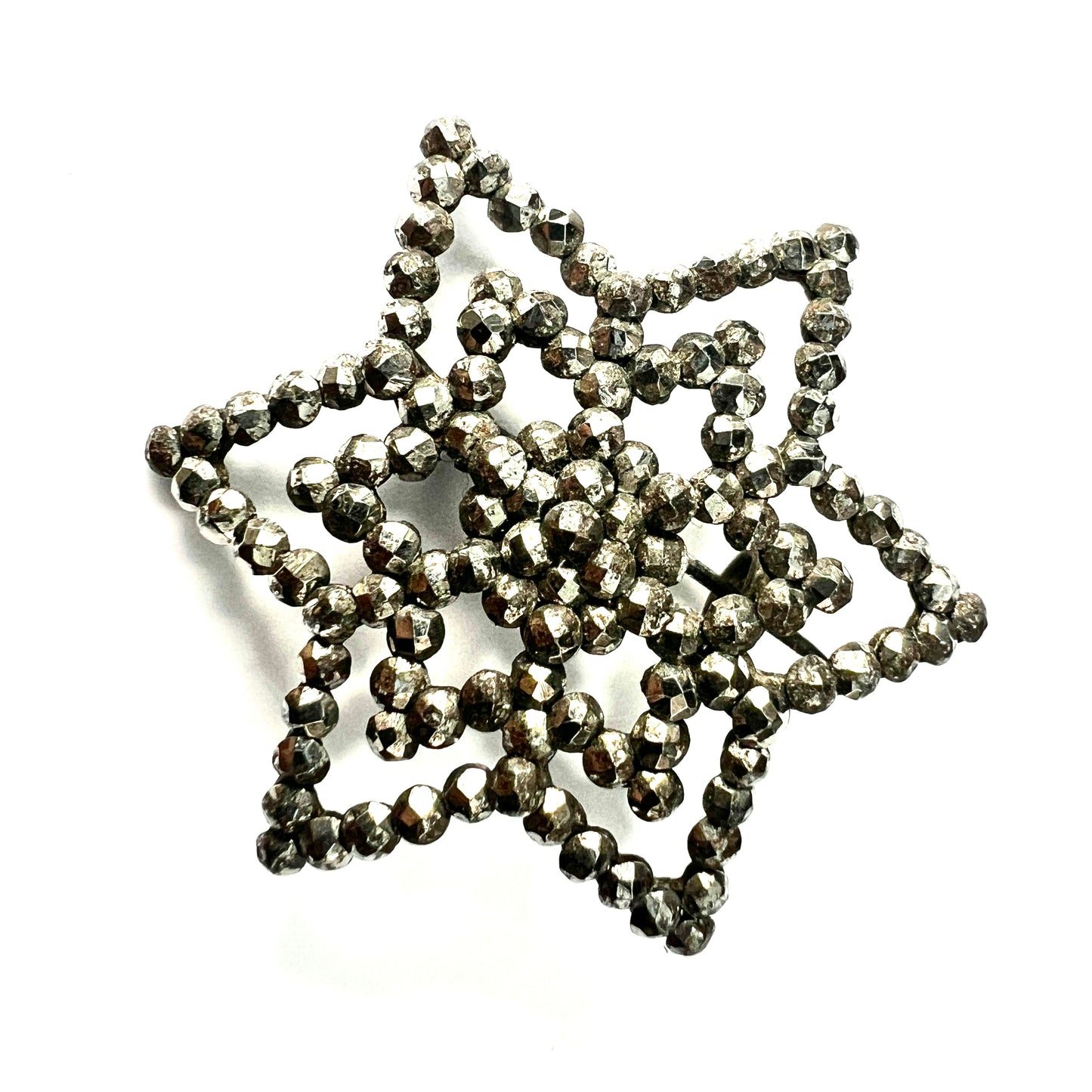 Georgian Cut Steel Star Brooch
