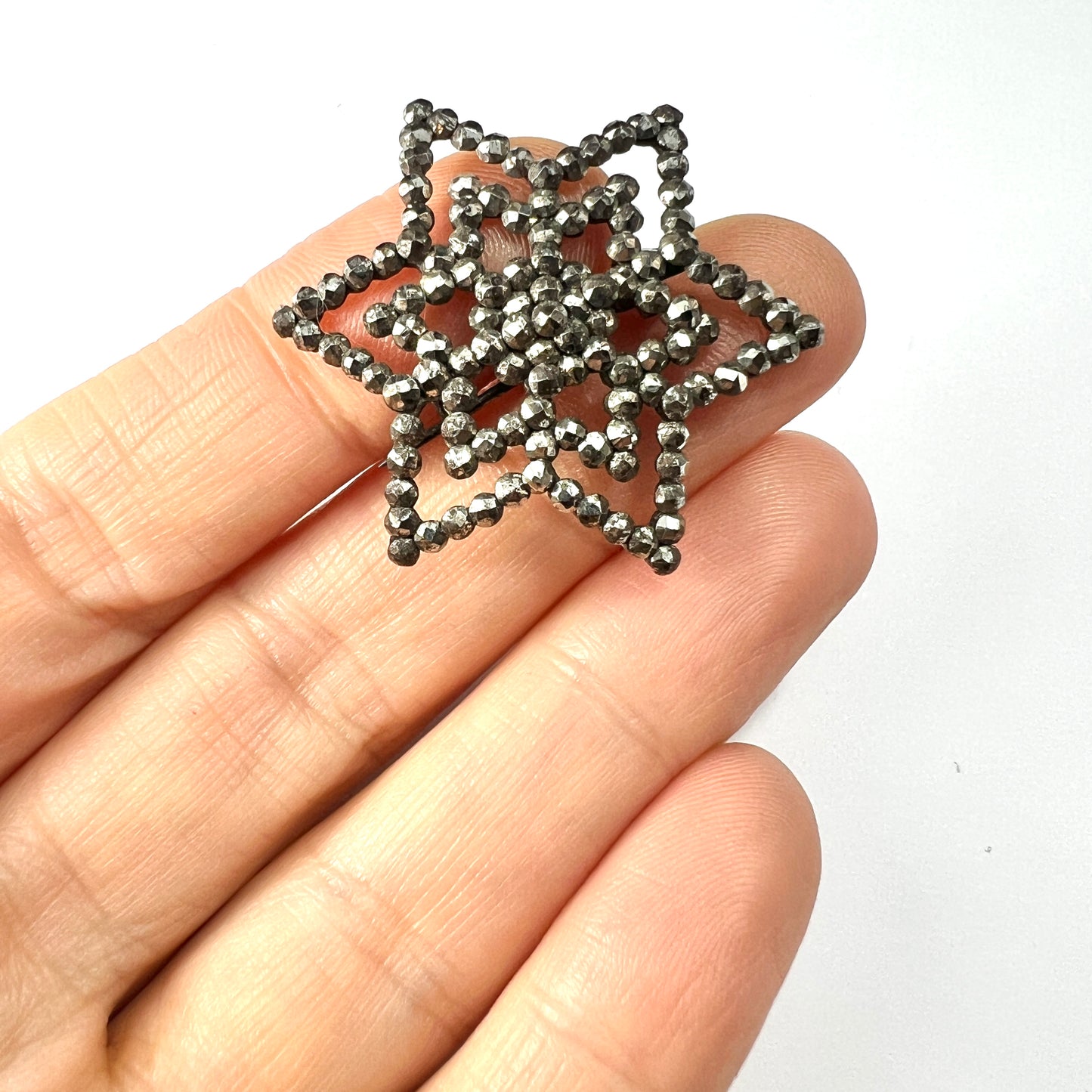 Georgian Cut Steel Star Brooch
