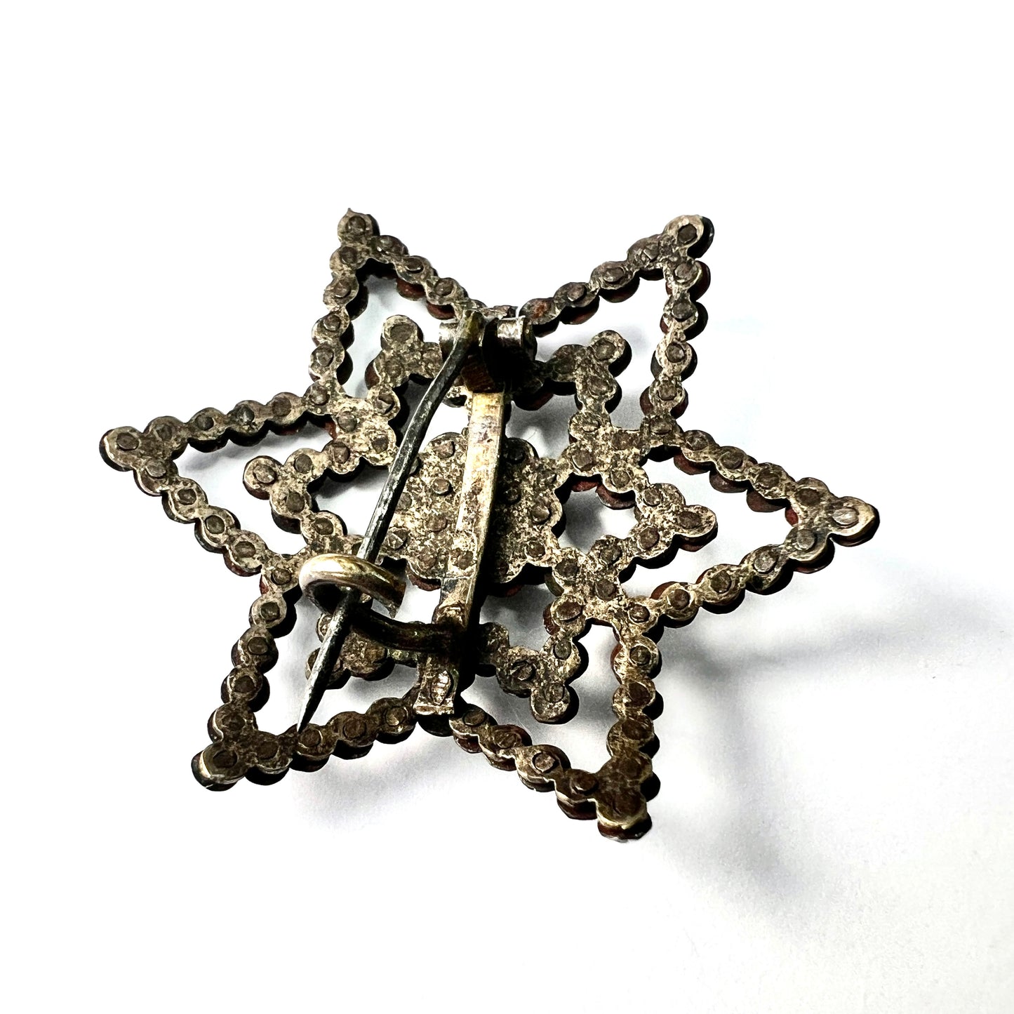 Georgian Cut Steel Star Brooch